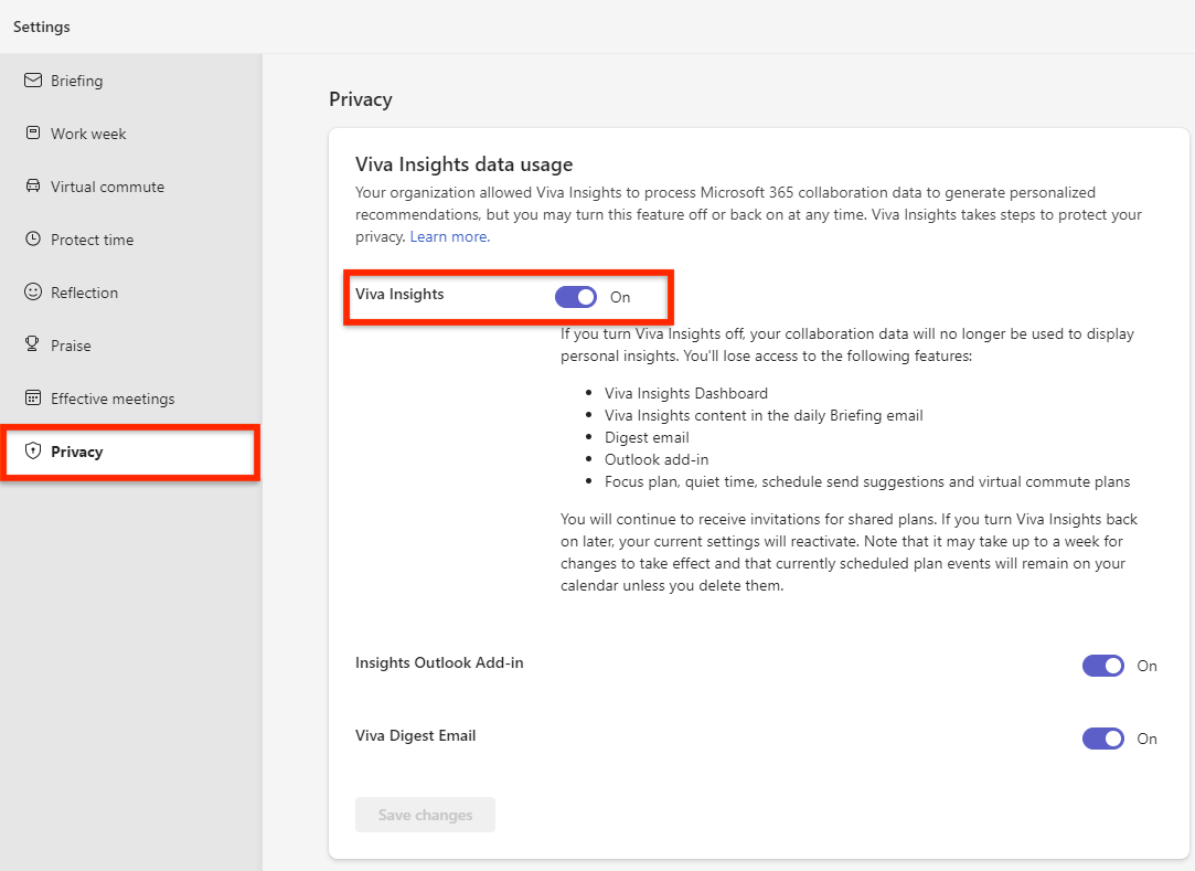 Instructions on how to turn off Microsoft Viva tracking. Instructions on how to turn off Microsoft Viva tracking.