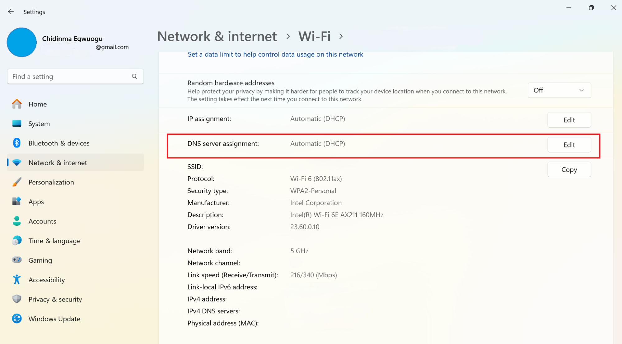 Network Properties settings on Windows 11 with DNS server assignment option to help prevent your internet provider from spying on you. Network Properties settings on Windows 11 with DNS server assignment option to help prevent your internet provider from spying on you.