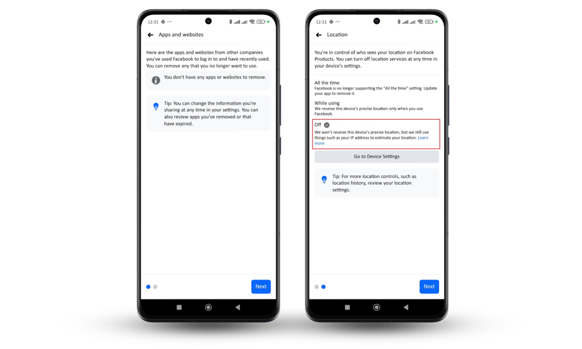 Instructions on how to select the Your data settings on Facebook block in Privacy Checkup, review apps and website access, and manage location data settings to prevent your girlfriend from stalking you on Facebook. Instructions on how to select the Your data settings on Facebook block in Privacy Checkup, review apps and website access, and manage location data settings to prevent your girlfriend from stalking you on Facebook.