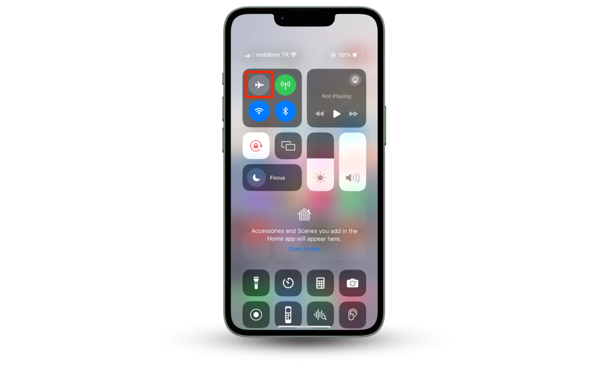 If your iPhone is tapped, switch to airplane mode. To do this, swipe up or down the screen (depending on your iPhone model) to access the Control Center, then tap the airplane icon. If your iPhone is tapped, switch to airplane mode. To do this, swipe up or down the screen (depending on your iPhone model) to access the Control Center, then tap the airplane icon.