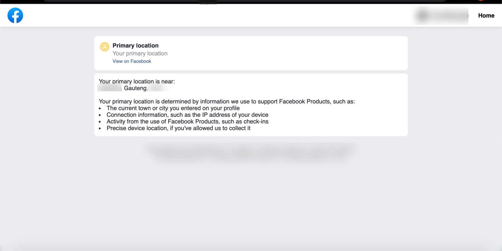 location info in Facebook archive location info in Facebook archive