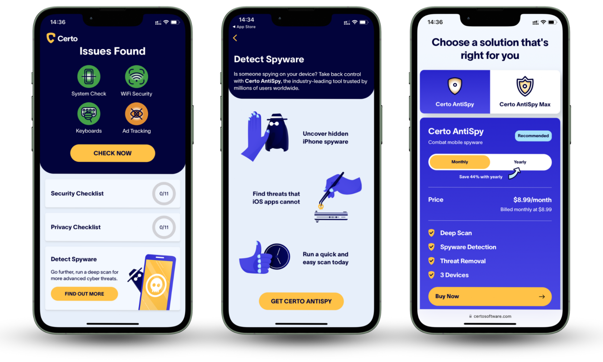 Image showing the Certo AntiSpy app advertised on the Certo Mobile Security app. Both apps form part of our Certo AntiSpy review. Image showing the Certo AntiSpy app advertised on the Certo Mobile Security app. Both apps form part of our Certo AntiSpy review.