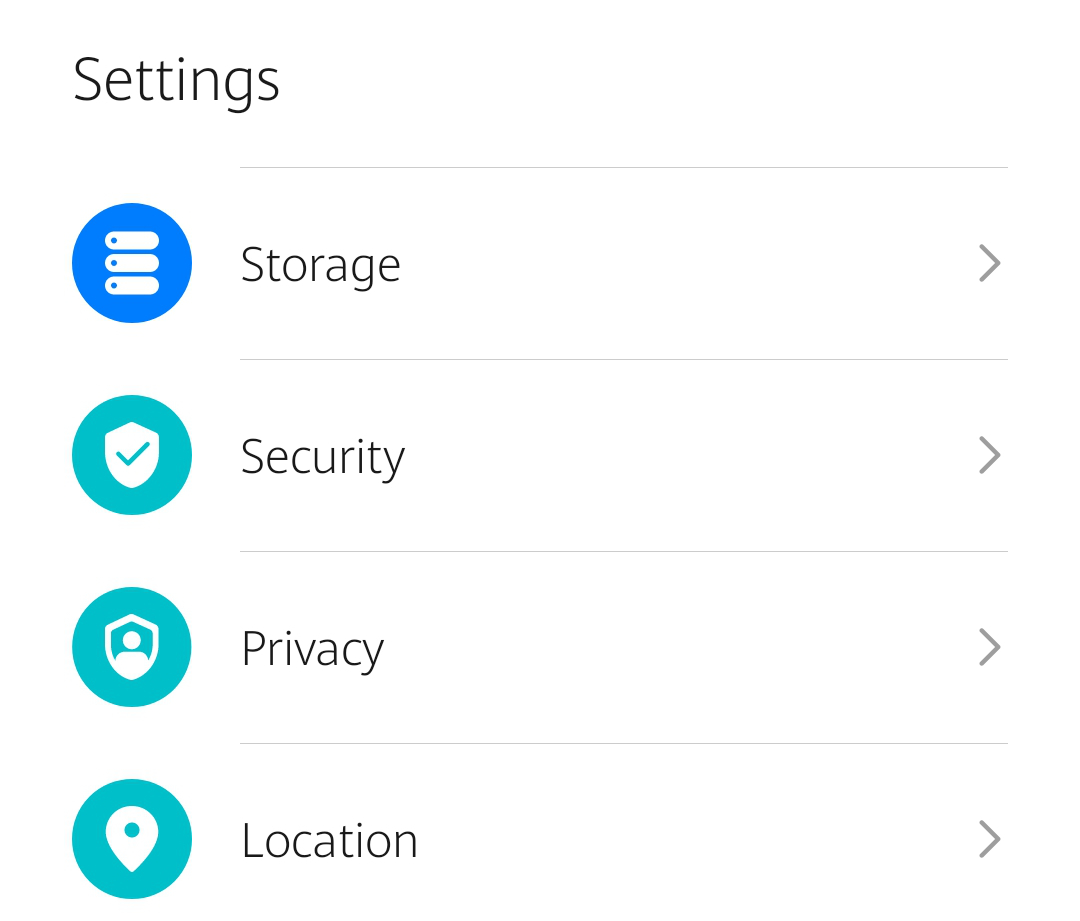 Android settings Android settings