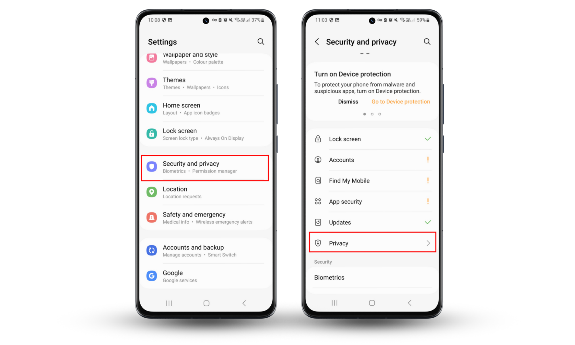 Android screenshots showing how to access the Privacy menu to find out why the location icon is coming on randomly. Android screenshots showing how to access the Privacy menu to find out why the location icon is coming on randomly.