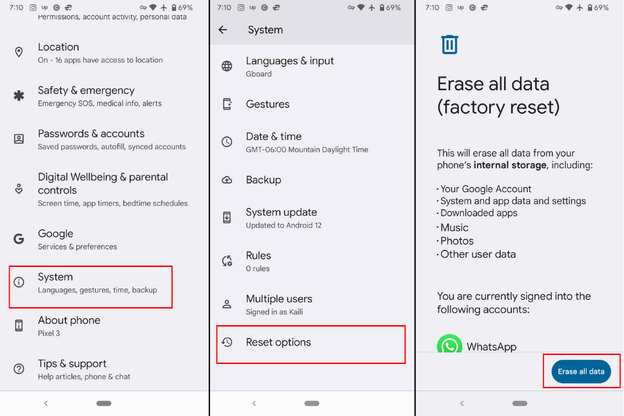 Android Factory Reset Android Factory Reset