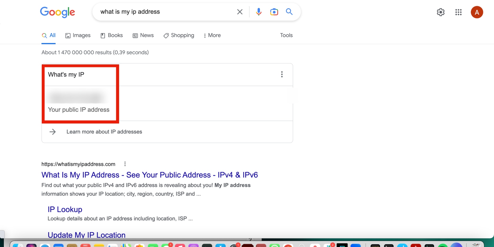 This Google Search screenshot shows how to check if VPN is working by searching and comparing an IP address with the VPN off and on. This Google Search screenshot shows how to check if VPN is working by searching and comparing an IP address with the VPN off and on.
