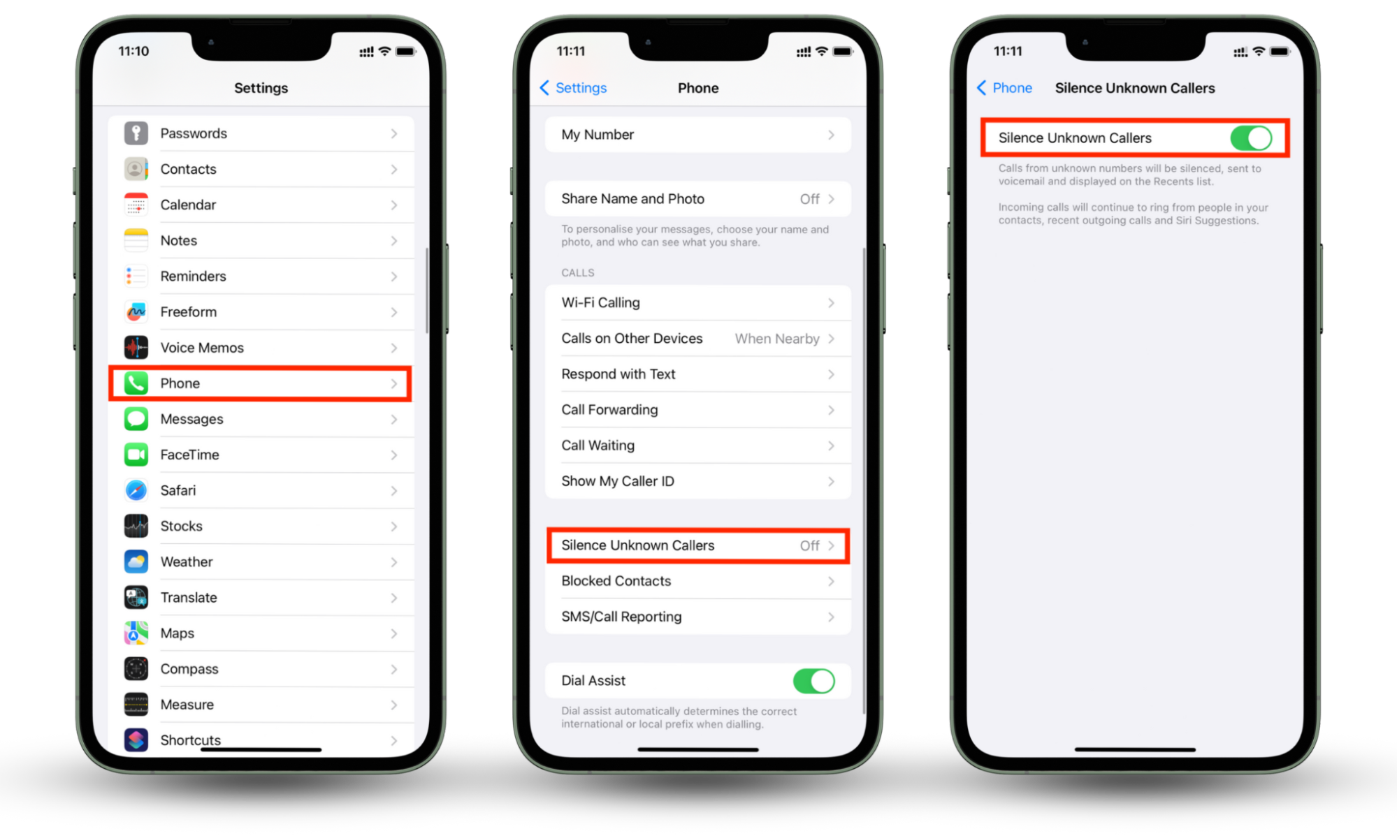 These screenshots instruct how to disable the silencing of unknown calls through iOS settings menu if iPhone is not making calls. These screenshots instruct how to disable the silencing of unknown calls through iOS settings menu if iPhone is not making calls.