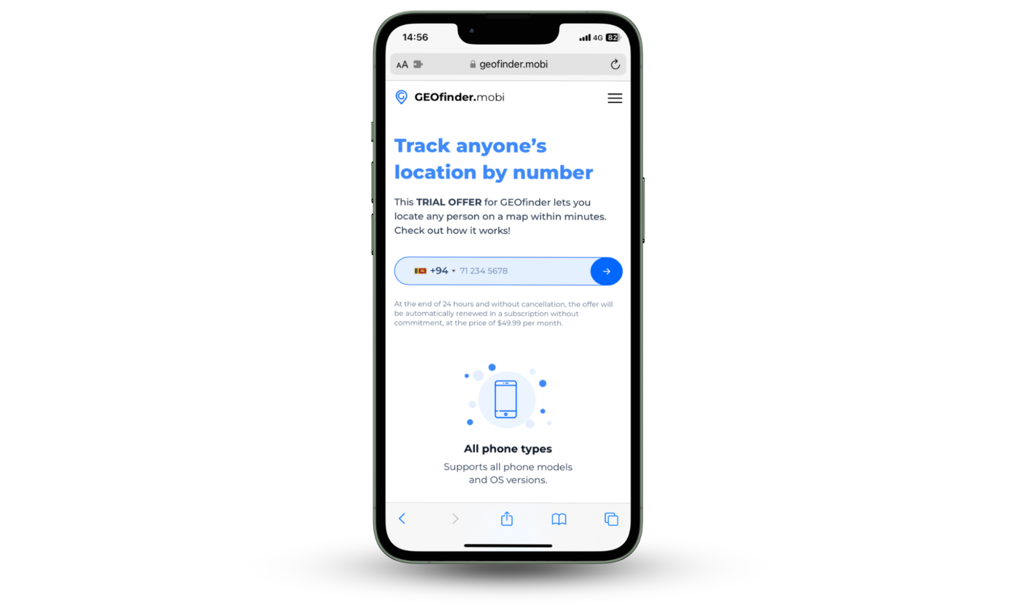 Screenshot depicting Geofinder, a web-based location tracking app that can spy on your whereabouts with just a phone number. Screenshot depicting Geofinder, a web-based location tracking app that can spy on your whereabouts with just a phone number.