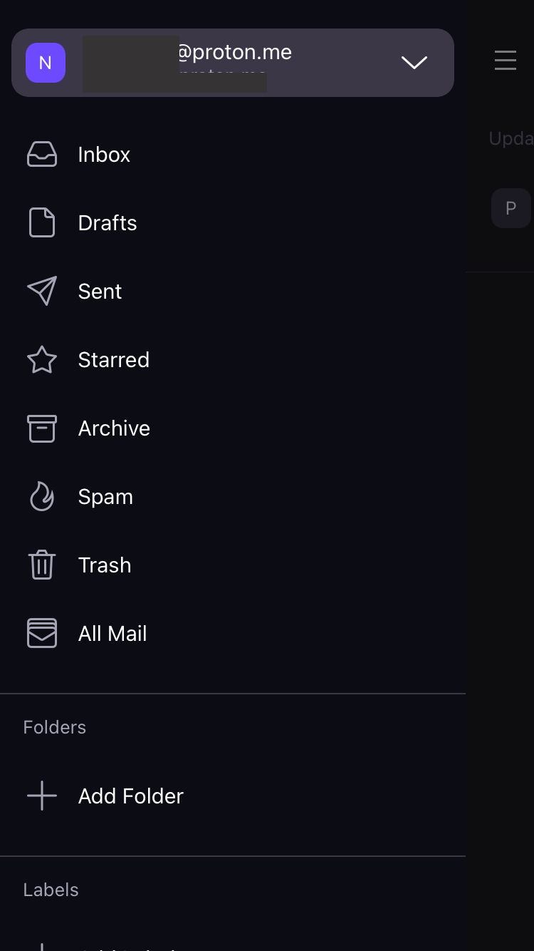 ProtonMail on iPhone ProtonMail on iPhone