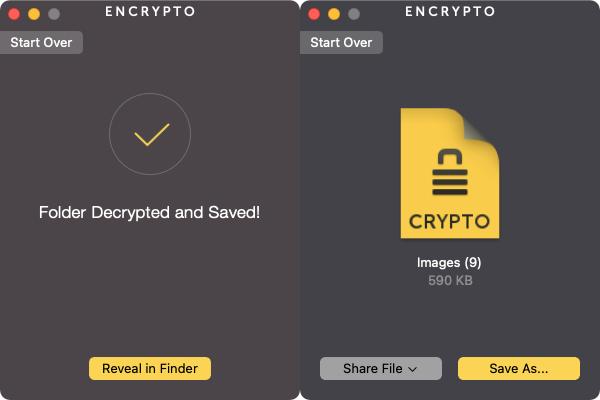 Decrypt a file using Encrypto Decrypt a file using Encrypto