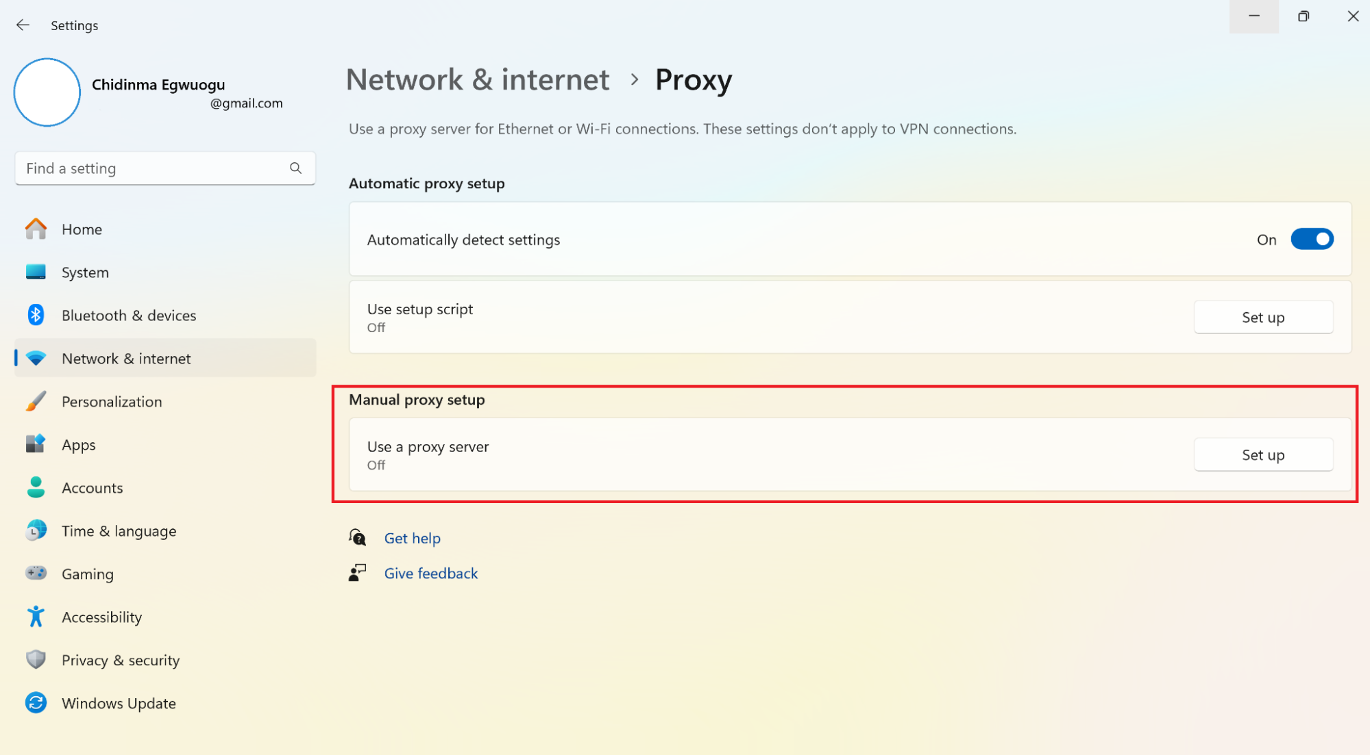 Manual proxy setup on Windows 11 with the option to use a proxy server toggled on to prevent your internet provider from spying on you. Manual proxy setup on Windows 11 with the option to use a proxy server toggled on to prevent your internet provider from spying on you.