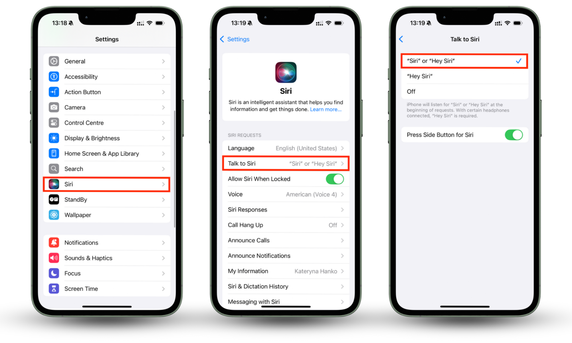 Side-by-side images showing the process of disabling the microphone on the iPhone via Siri. Doing this can help protect you from mobile spying. Side-by-side images showing the process of disabling the microphone on the iPhone via Siri. Doing this can help protect you from mobile spying.