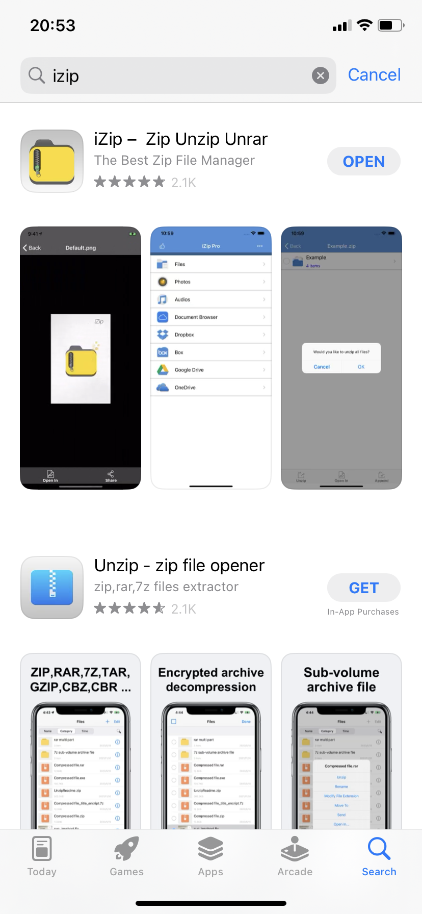 Get iZip in App Store Get iZip in App Store
