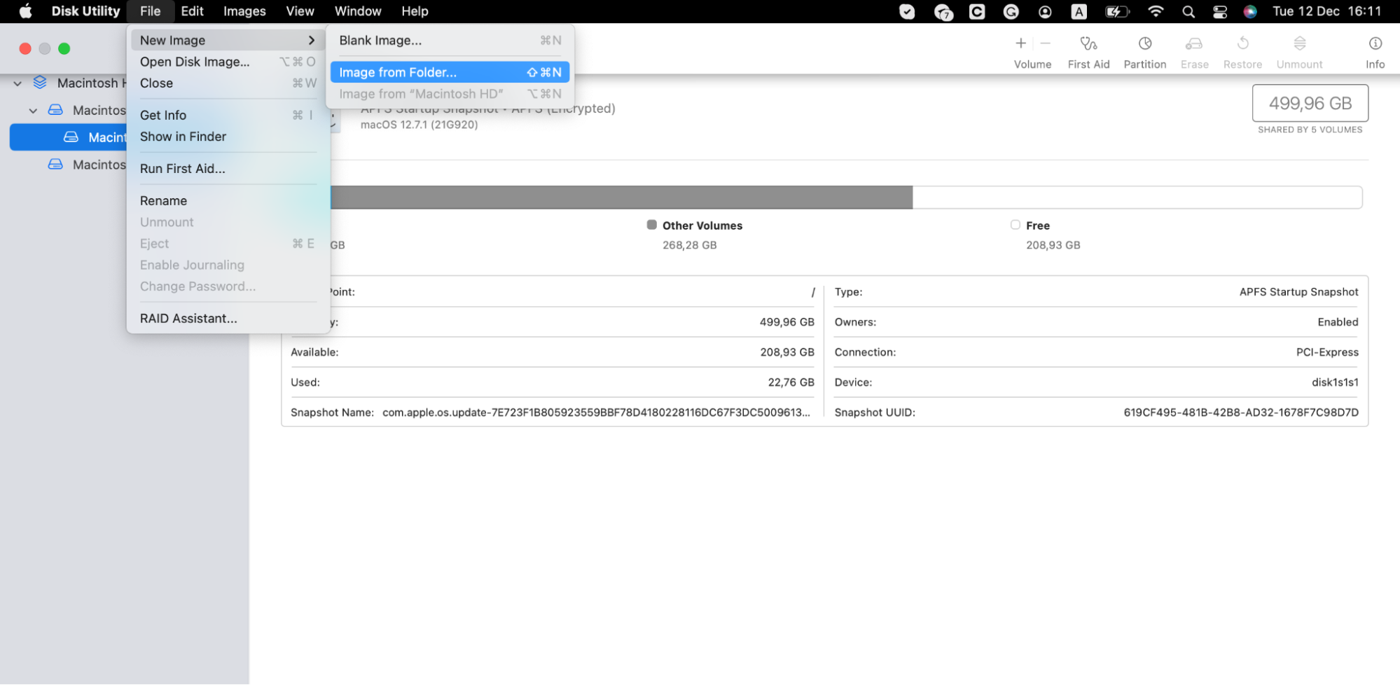 A Disk Utility window depicting how to password-protect your folder. A Disk Utility window depicting how to password-protect your folder.