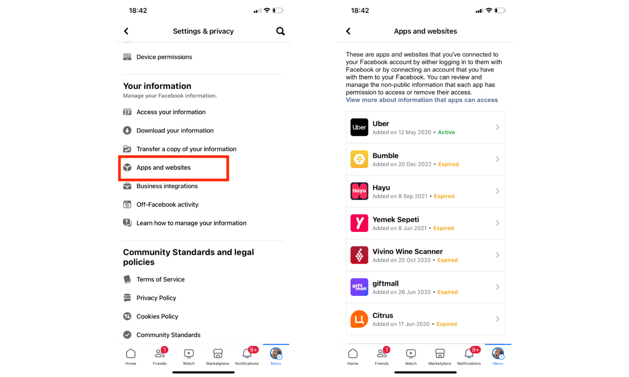 How to review authorized apps and websites in the Facebook app on iPhone How to review authorized apps and websites in the Facebook app on iPhone