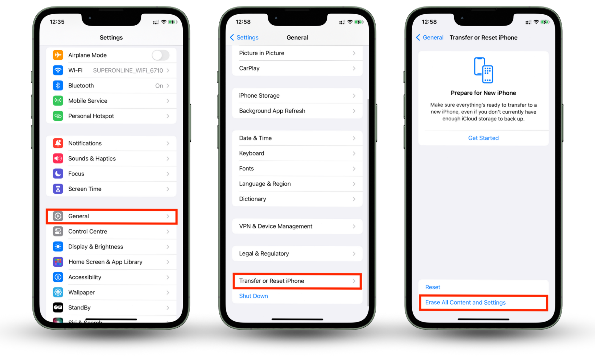 Instructions on how to perform a factory reset on your iPhone to get rid of spyware. Instructions on how to perform a factory reset on your iPhone to get rid of spyware.