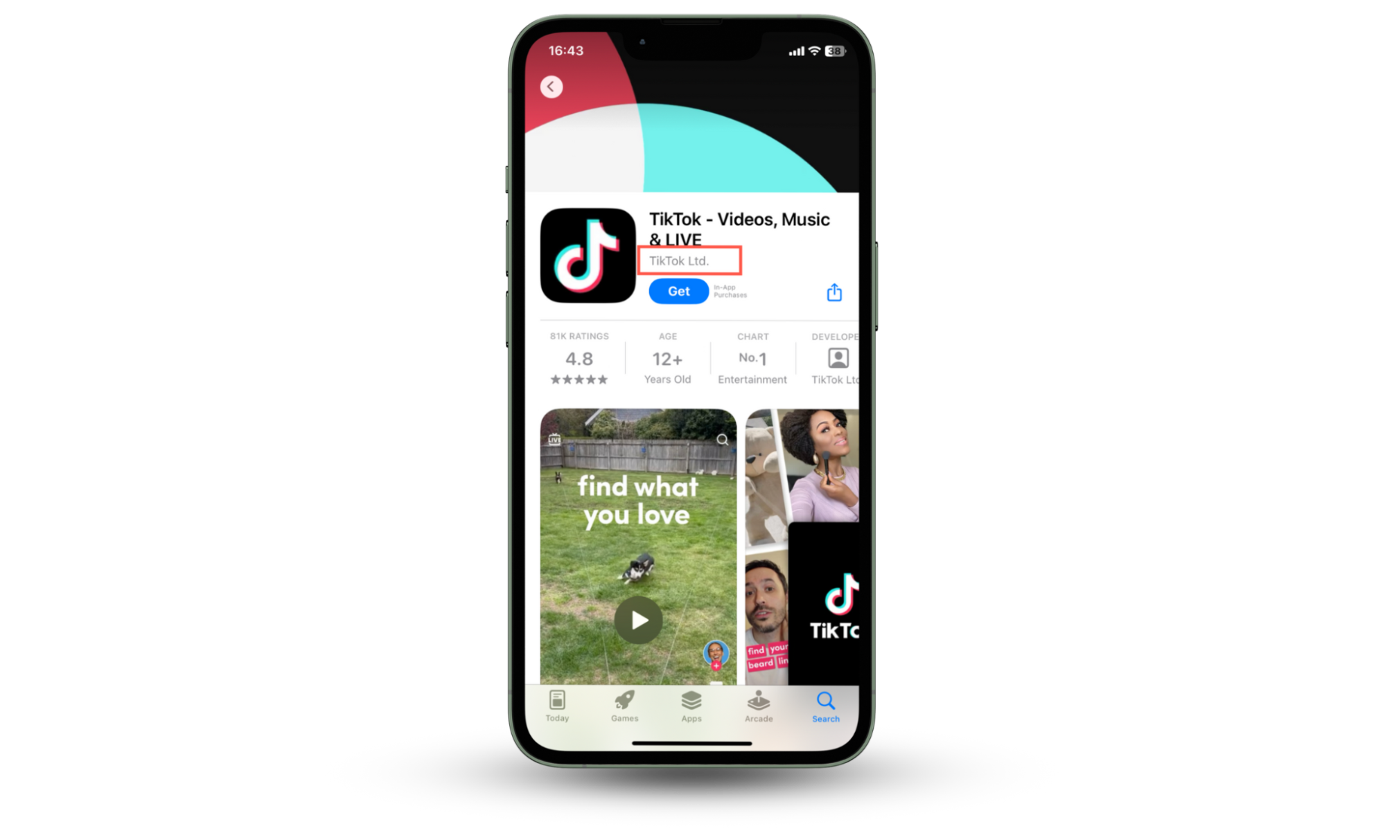 Screenshot that demonstrates how to check for fake apps by verifying the developer's name on an app's store page on an iPhone or Android. Screenshot that demonstrates how to check for fake apps by verifying the developer's name on an app's store page on an iPhone or Android.