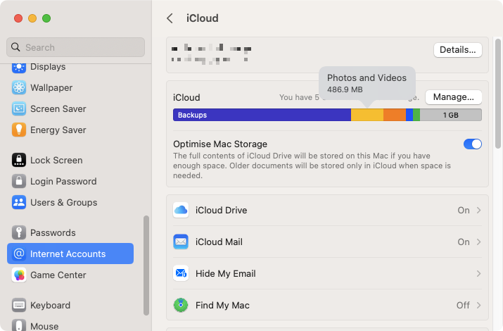 iCloud Drive in a Finder window in macOS. From here, you can see what's in the drive and how much storage you have left. iCloud Drive in a Finder window in macOS. From here, you can see what's in the drive and how much storage you have left.