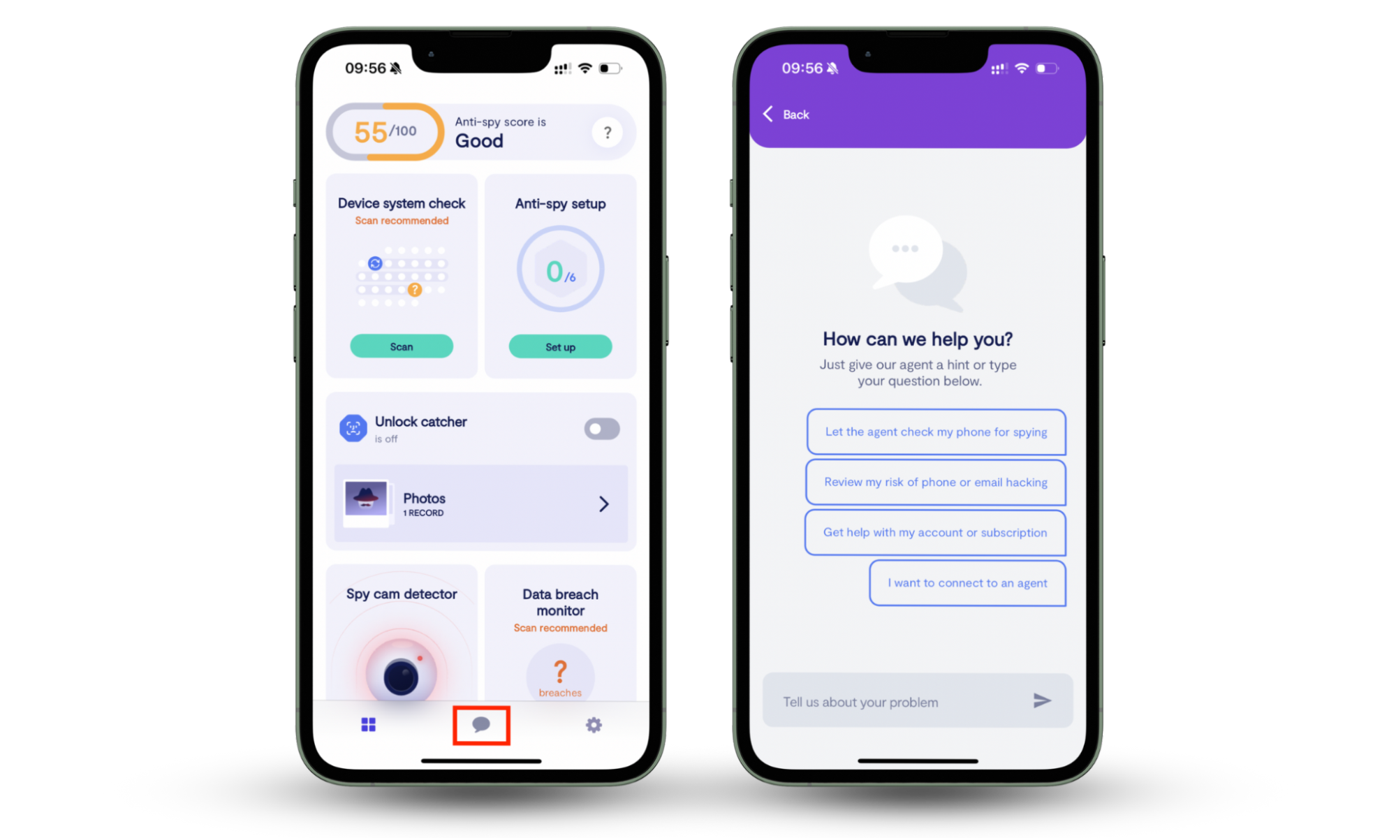 Clario vs Certo: The support page in the Clario app displaying the 24/7 human assistance feature with icons for app, email, and website contact options. Clario vs Certo: The support page in the Clario app displaying the 24/7 human assistance feature with icons for app, email, and website contact options.