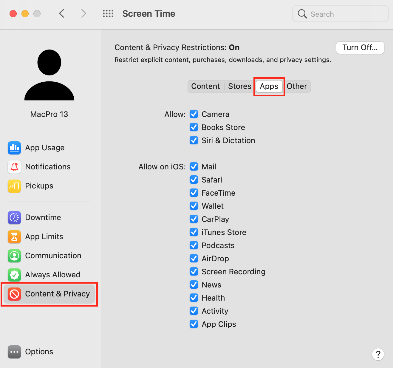 Content and Privacy settings in Screen Time Content and Privacy settings in Screen Time