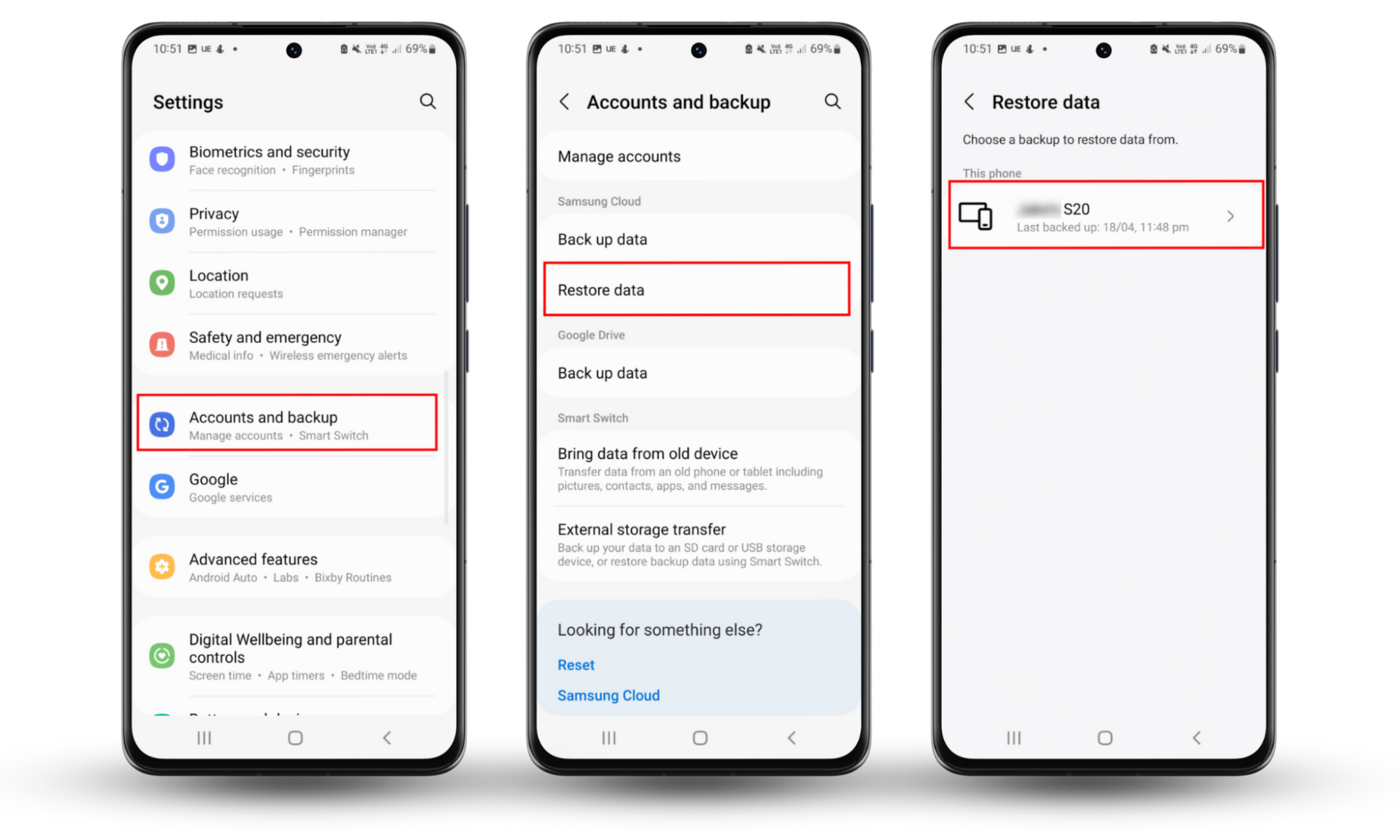 Screenshots showing how to restore a previous version of your device to get rid of hackers on Samsung phones. Screenshots showing how to restore a previous version of your device to get rid of hackers on Samsung phones.