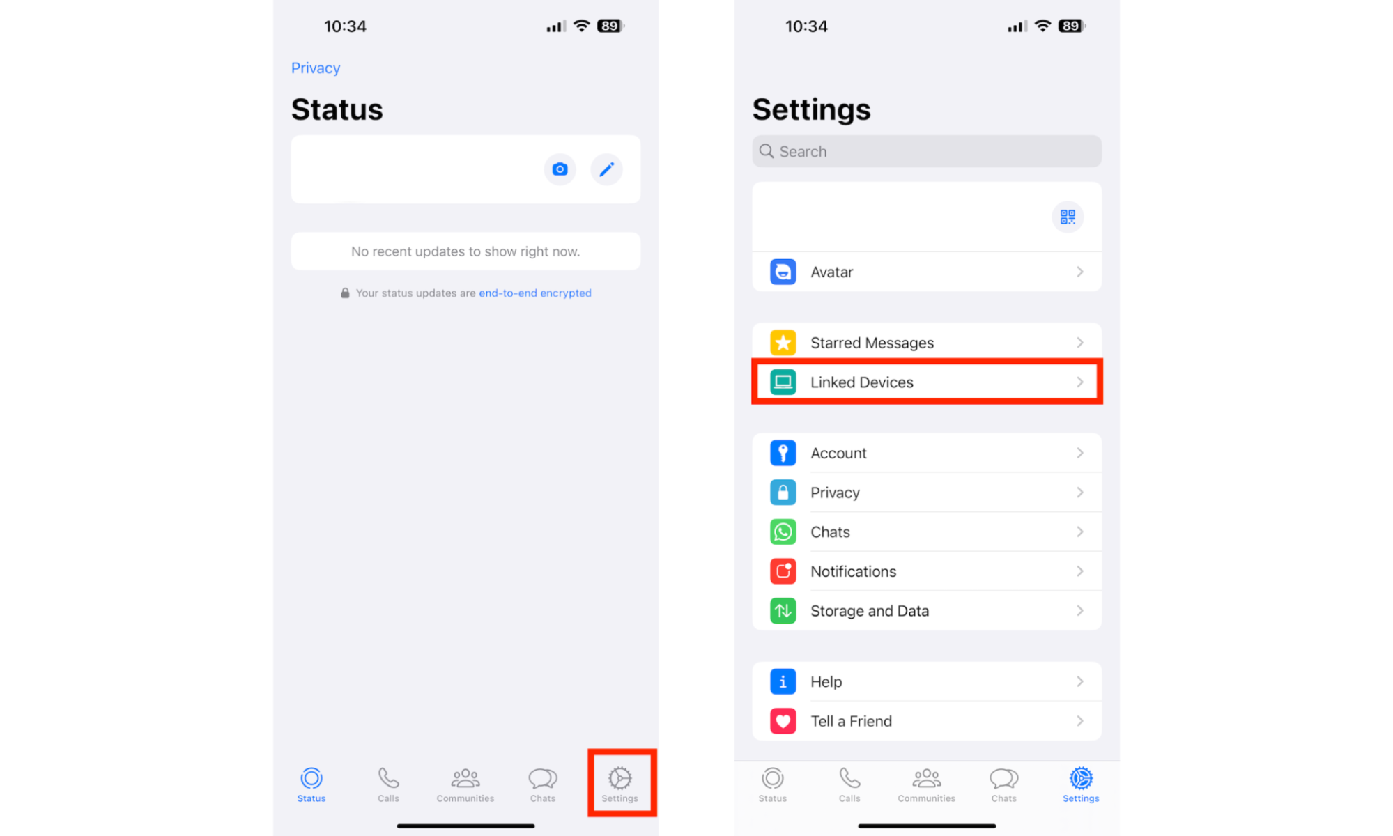 WhatsApp on iPhone. Click the Linked Devices button to see all devices that are logged into your WhatsApp account. WhatsApp on iPhone. Click the Linked Devices button to see all devices that are logged into your WhatsApp account.