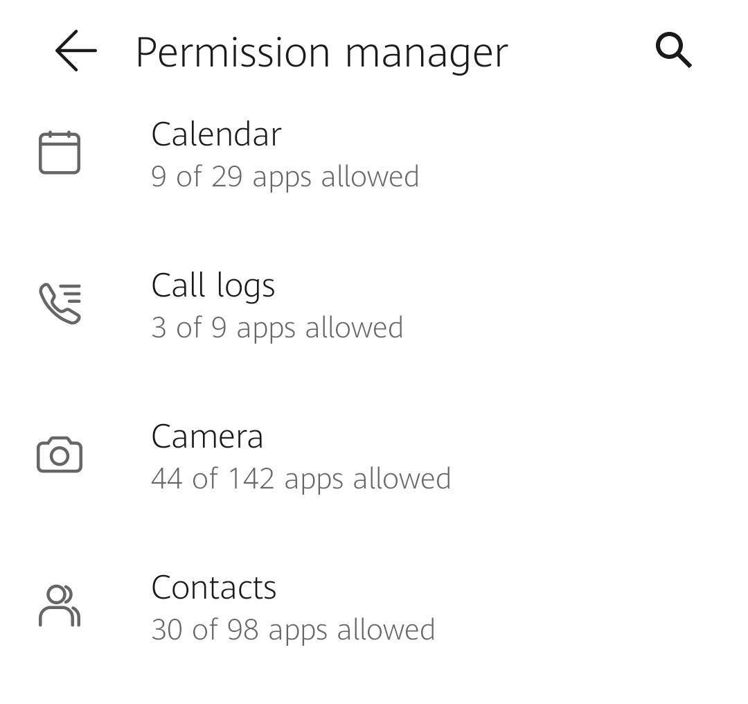 Android settings Permission manager Android settings Permission manager