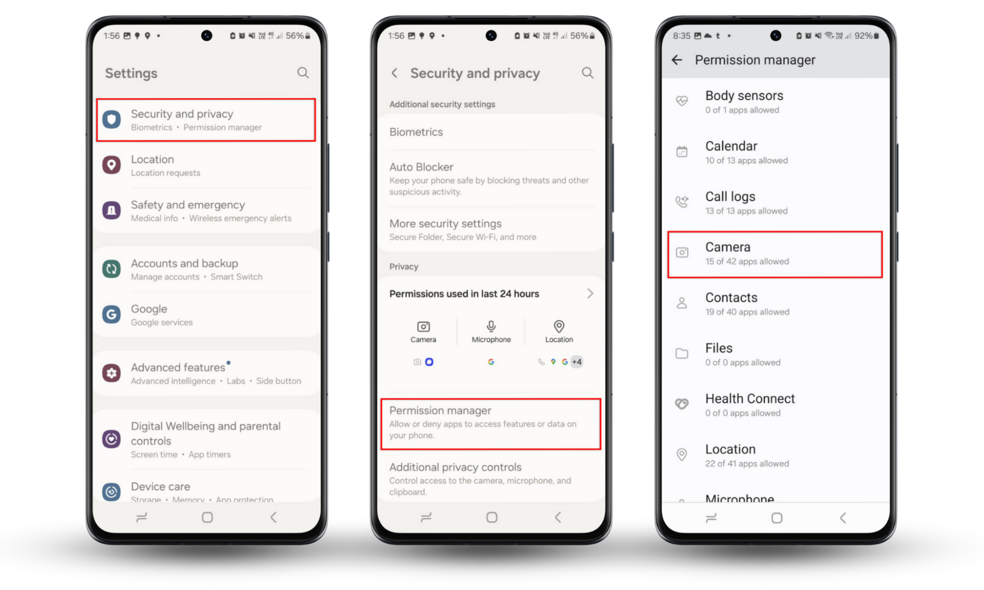 To know if your phone is being tracked, audit your permissions. Go to Settings > Security and Privacy > Permission manager, then choose a category. To know if your phone is being tracked, audit your permissions. Go to Settings > Security and Privacy > Permission manager, then choose a category.