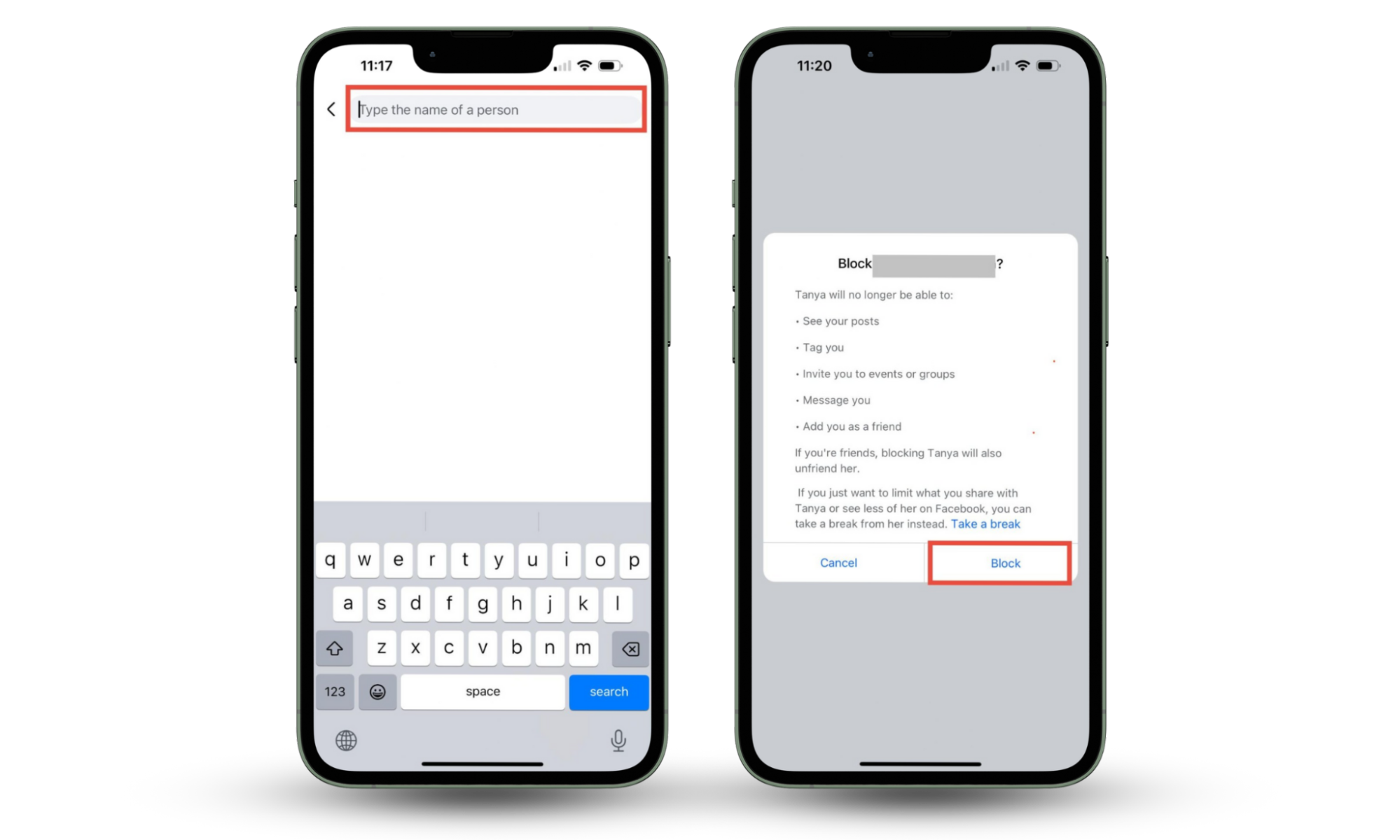 Use Clario Anti Spy if you're worried you can't see who is stalking your Facebook profile. Type the name of a person field highlighted under Settings menu open in Facebook app. Block button also highlighted. Use Clario Anti Spy if you're worried you can't see who is stalking your Facebook profile. Type the name of a person field highlighted under Settings menu open in Facebook app. Block button also highlighted.