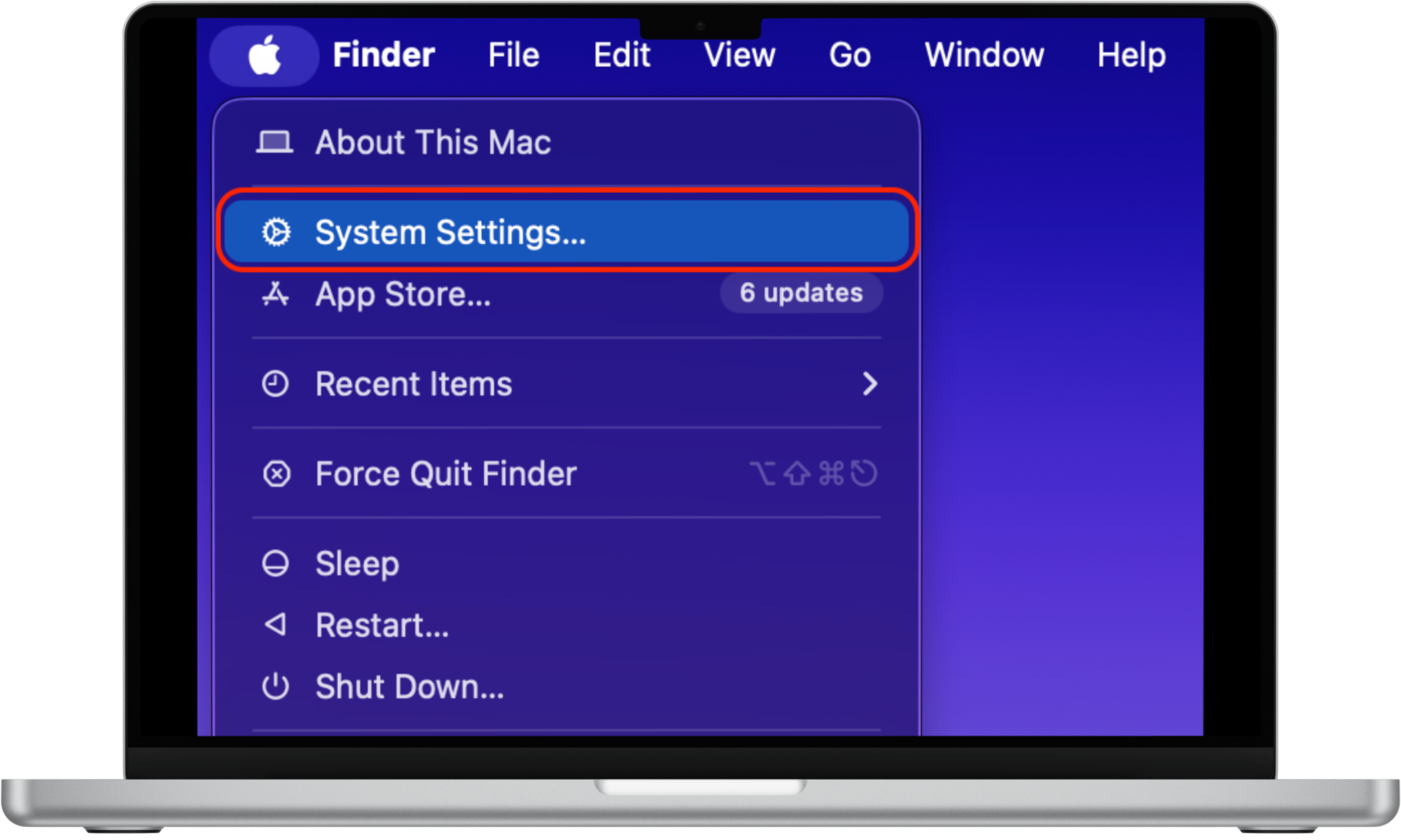 To enable password lock, open the System Settings on your Mac. To enable password lock, open the System Settings on your Mac.
