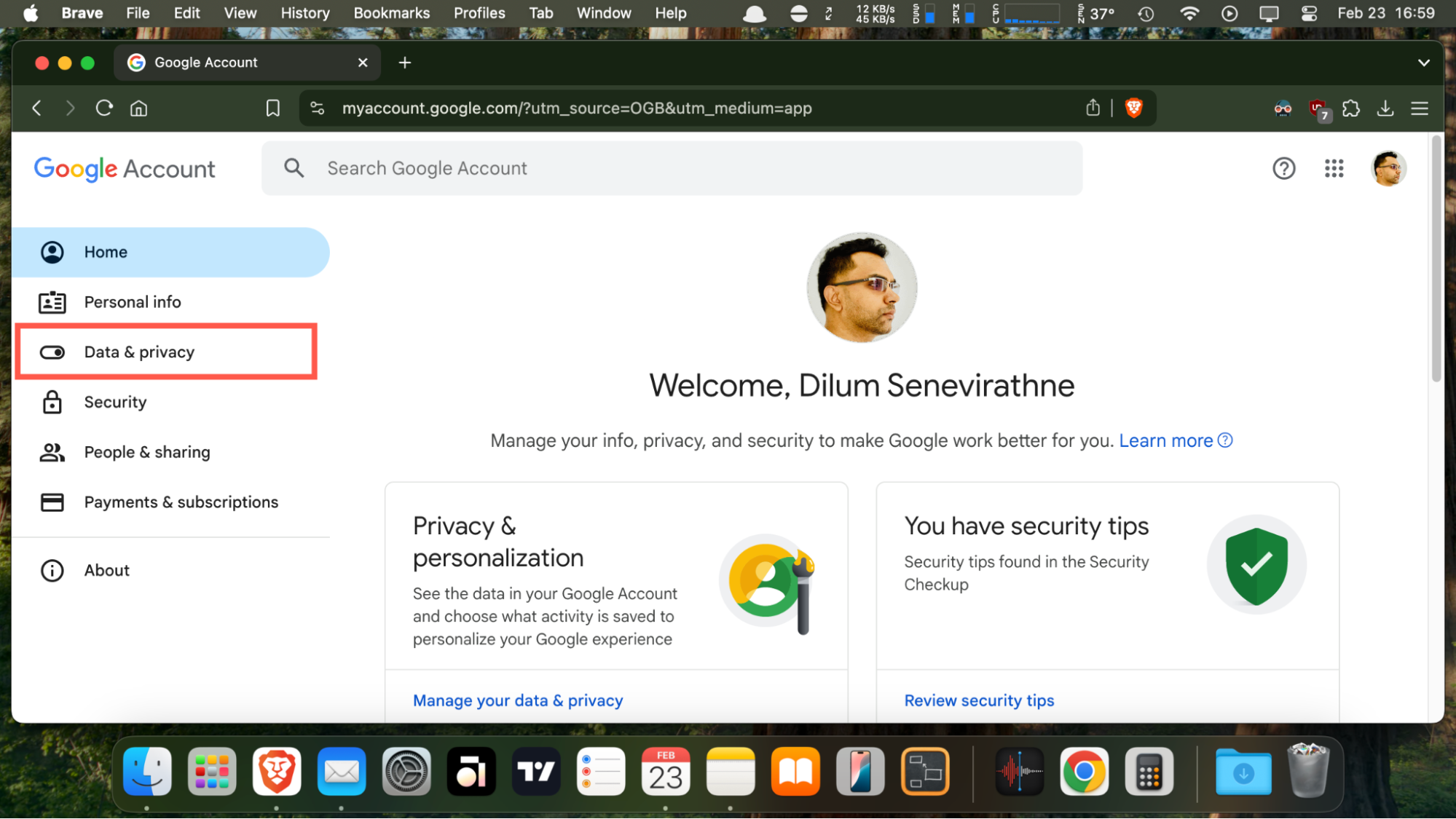 This browser screenshot shows how to access the Data & Privacy panel in your Google Account if you want to block or allow personalized Google ads. This browser screenshot shows how to access the Data & Privacy panel in your Google Account if you want to block or allow personalized Google ads.