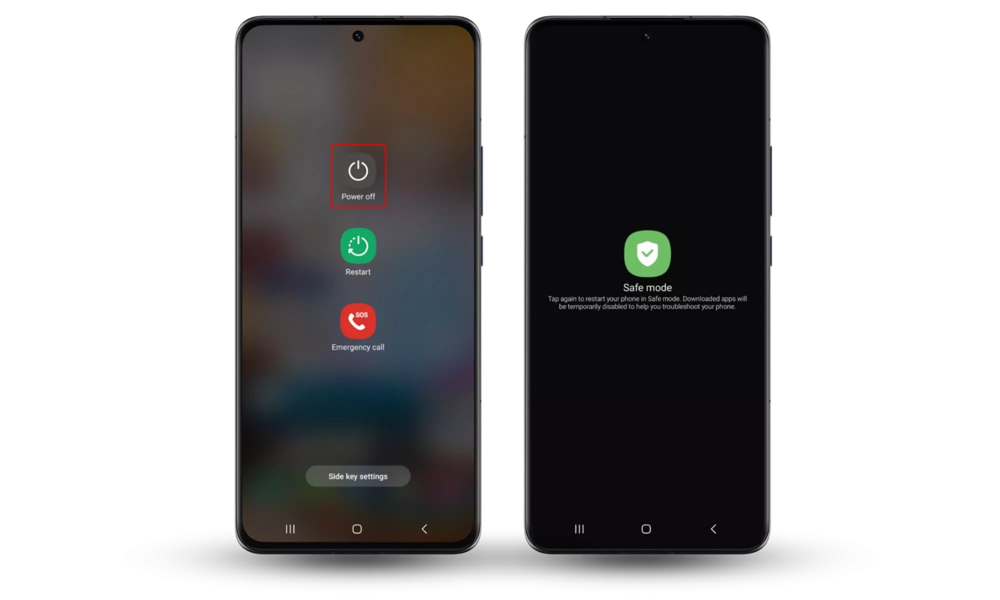 The method needed to activate Safe mode on a Samsung Galaxy phone. If you need to delete malware from Android, using Safe mode can make it easier. The method needed to activate Safe mode on a Samsung Galaxy phone. If you need to delete malware from Android, using Safe mode can make it easier.