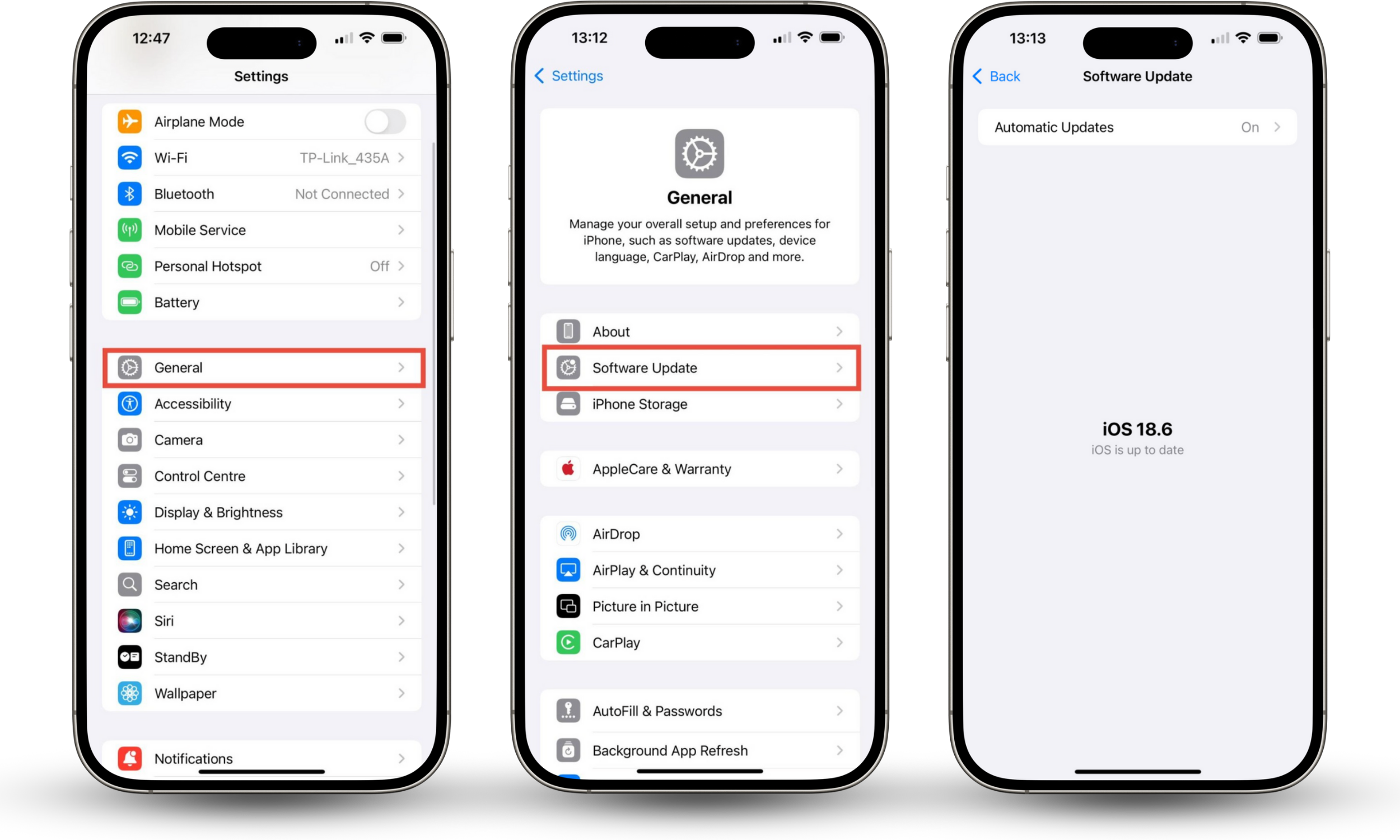 Use Clario Anti Spy's Device system check feature when Face ID not available issue arises. General settings open on iPhone with Software Update feature highlighted. Use Clario Anti Spy's Device system check feature when Face ID not available issue arises. General settings open on iPhone with Software Update feature highlighted.