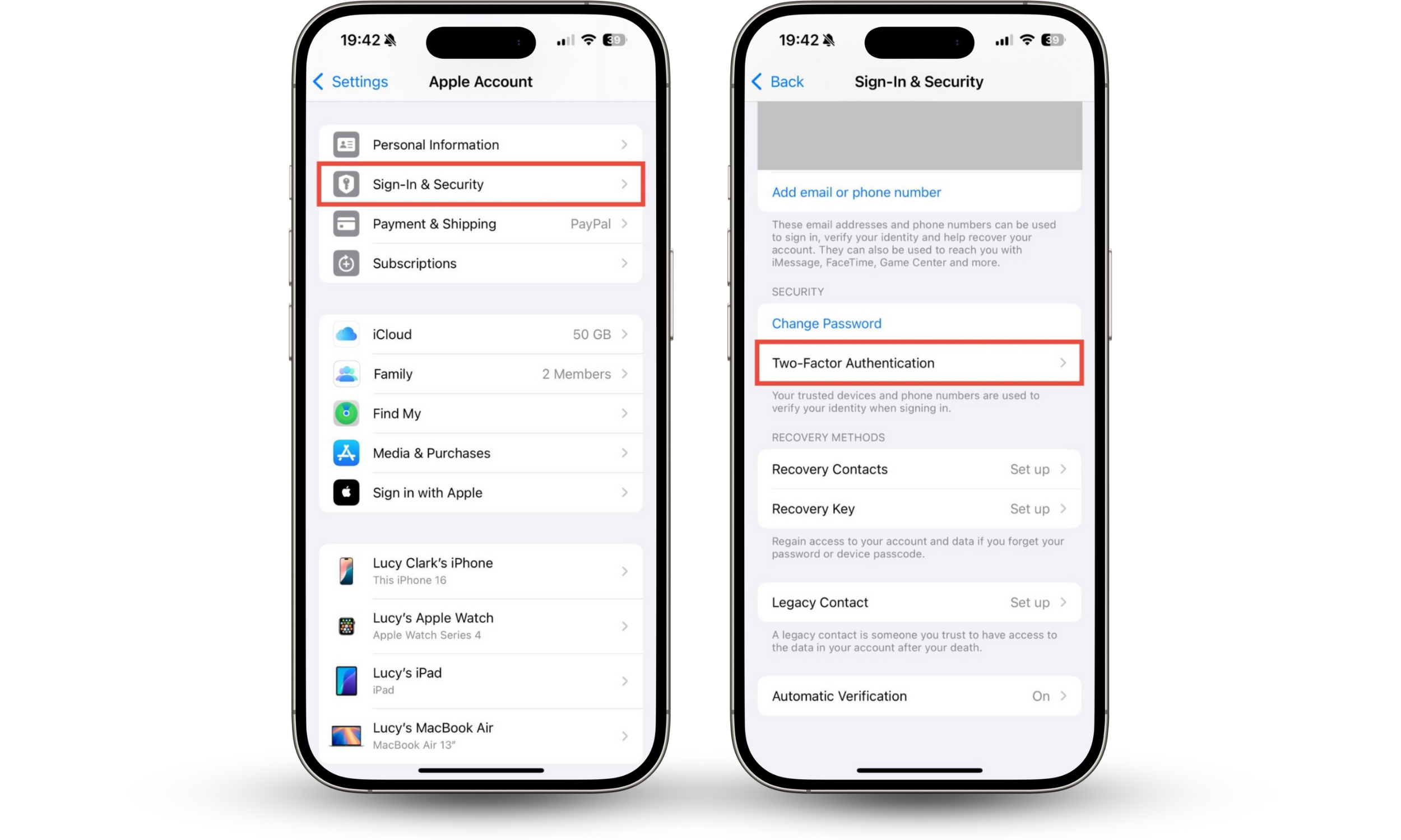 How to enable Two-Factor Authentication for your Apple Account, using the Settings app on iOS. Someone clone your iPhone? Check your security settings. How to enable Two-Factor Authentication for your Apple Account, using the Settings app on iOS. Someone clone your iPhone? Check your security settings.
