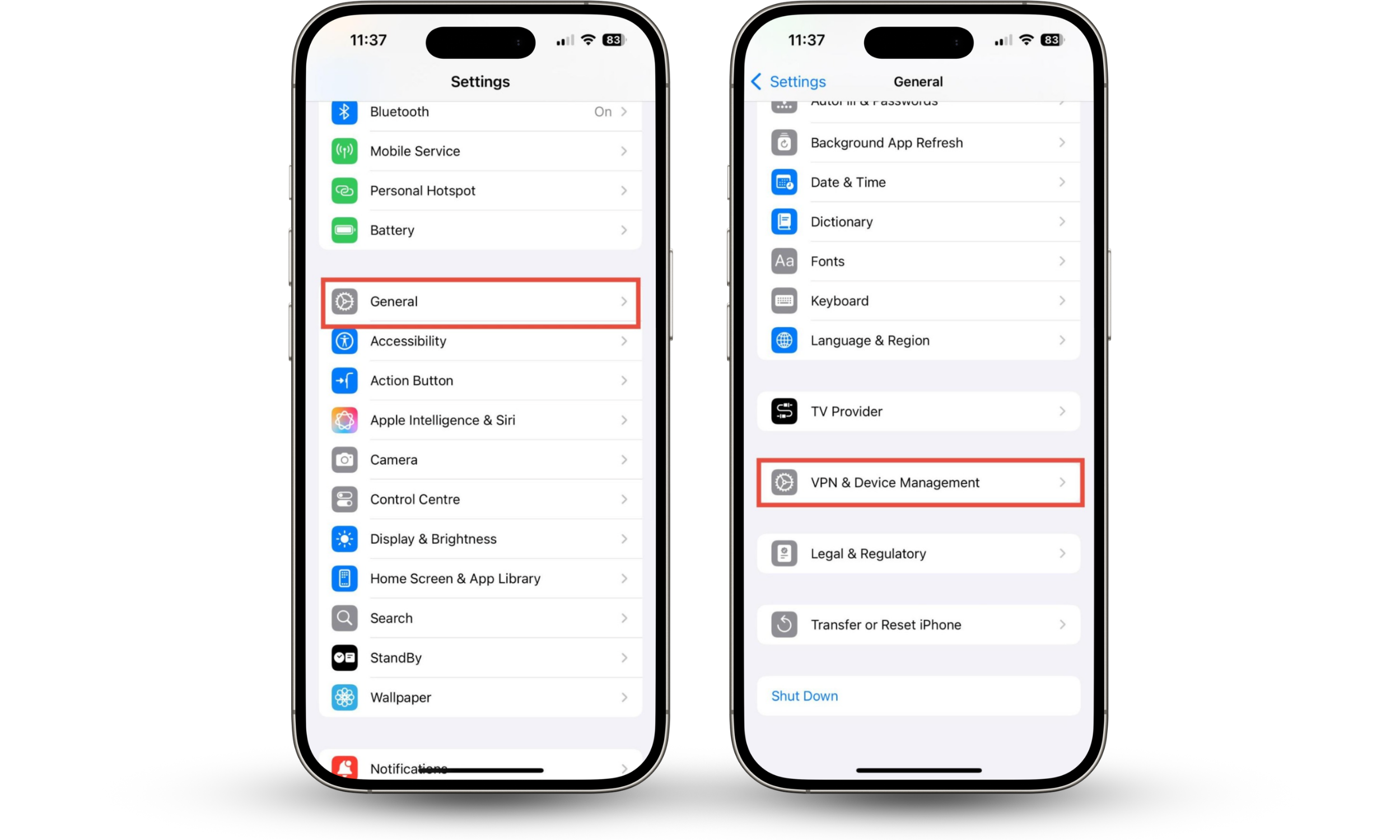 The Settings app on iOS, showing how to find configuration profiles. To check phone for XNSPY, look for suspicious profiles. Show less Lucy Henson Clark Lucy Henson Clark 2:15 PM Jan 29 Steps 1-2: Settings > General management > Reset > Factory data reset  ALT: How to factory reset your Android device. If you detect XNSPY on your phone, a factory reset will remove it. 