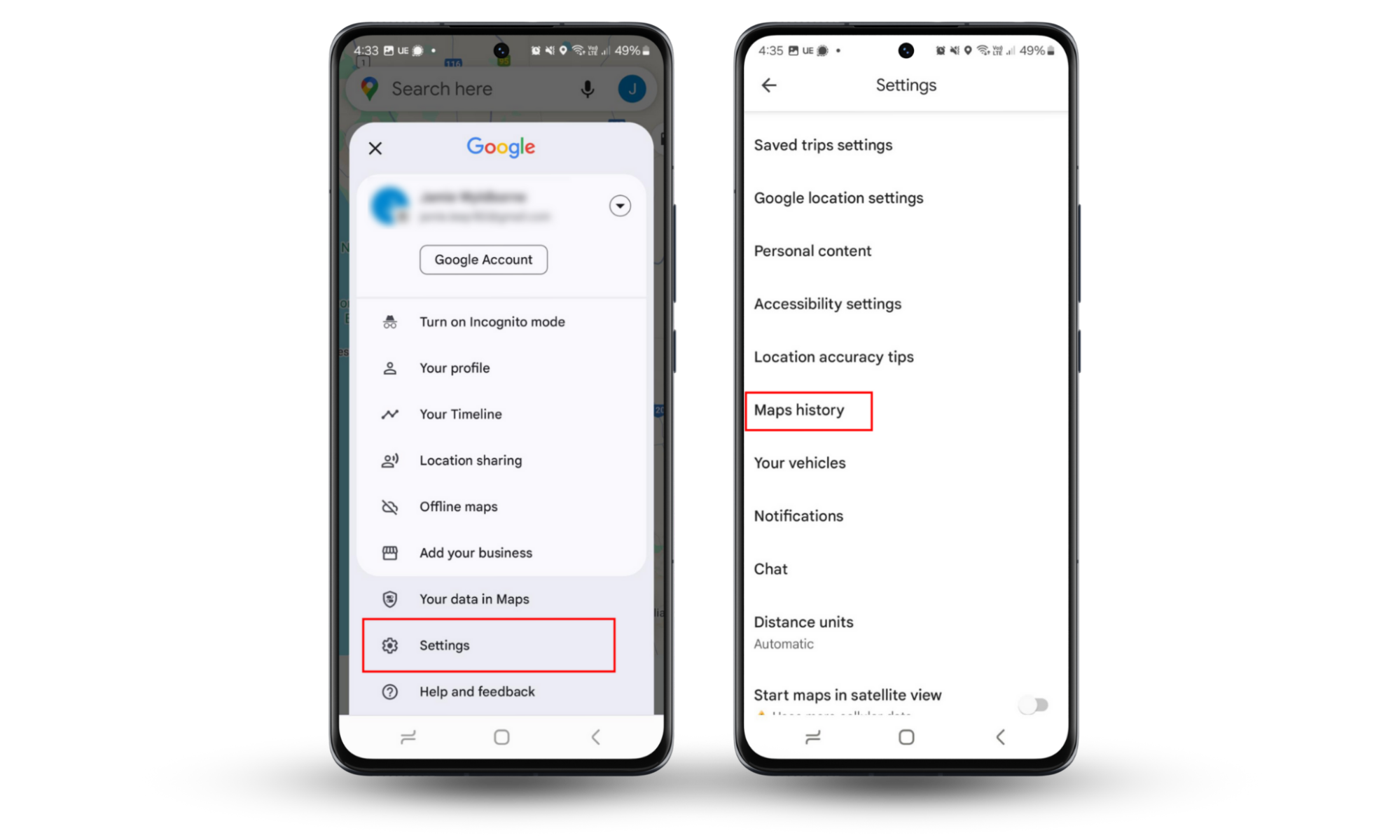 To pause location sharing without them knowing, turn off Maps history in Google. Open Google Maps > Settings > Maps history. To pause location sharing without them knowing, turn off Maps history in Google. Open Google Maps > Settings > Maps history.