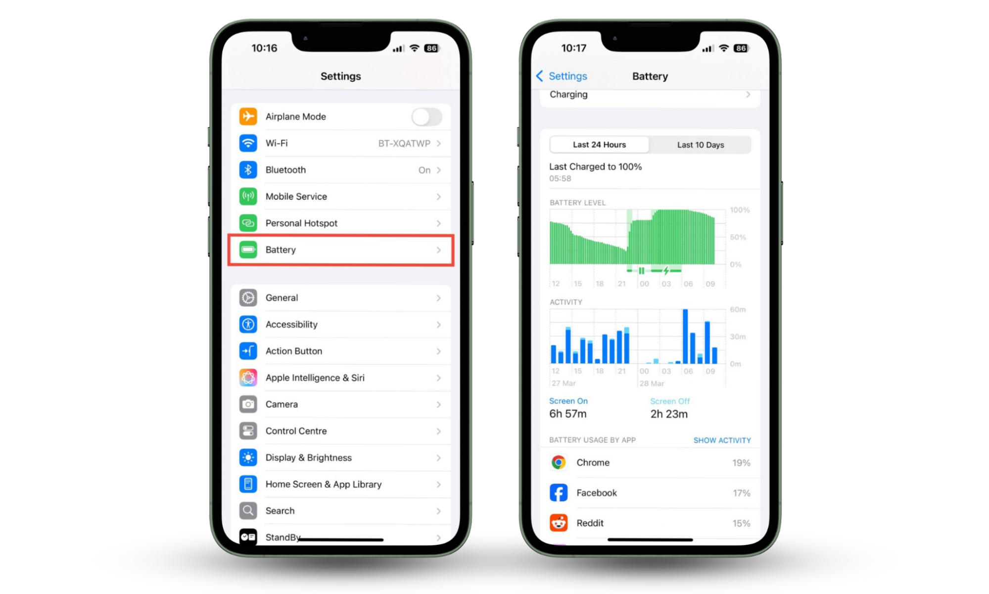 The Battery settings on an iPhone. Need to see if someone checked your location on iPhone? Check your battery usage by app for anything unusual. The Battery settings on an iPhone. Need to see if someone checked your location on iPhone? Check your battery usage by app for anything unusual.