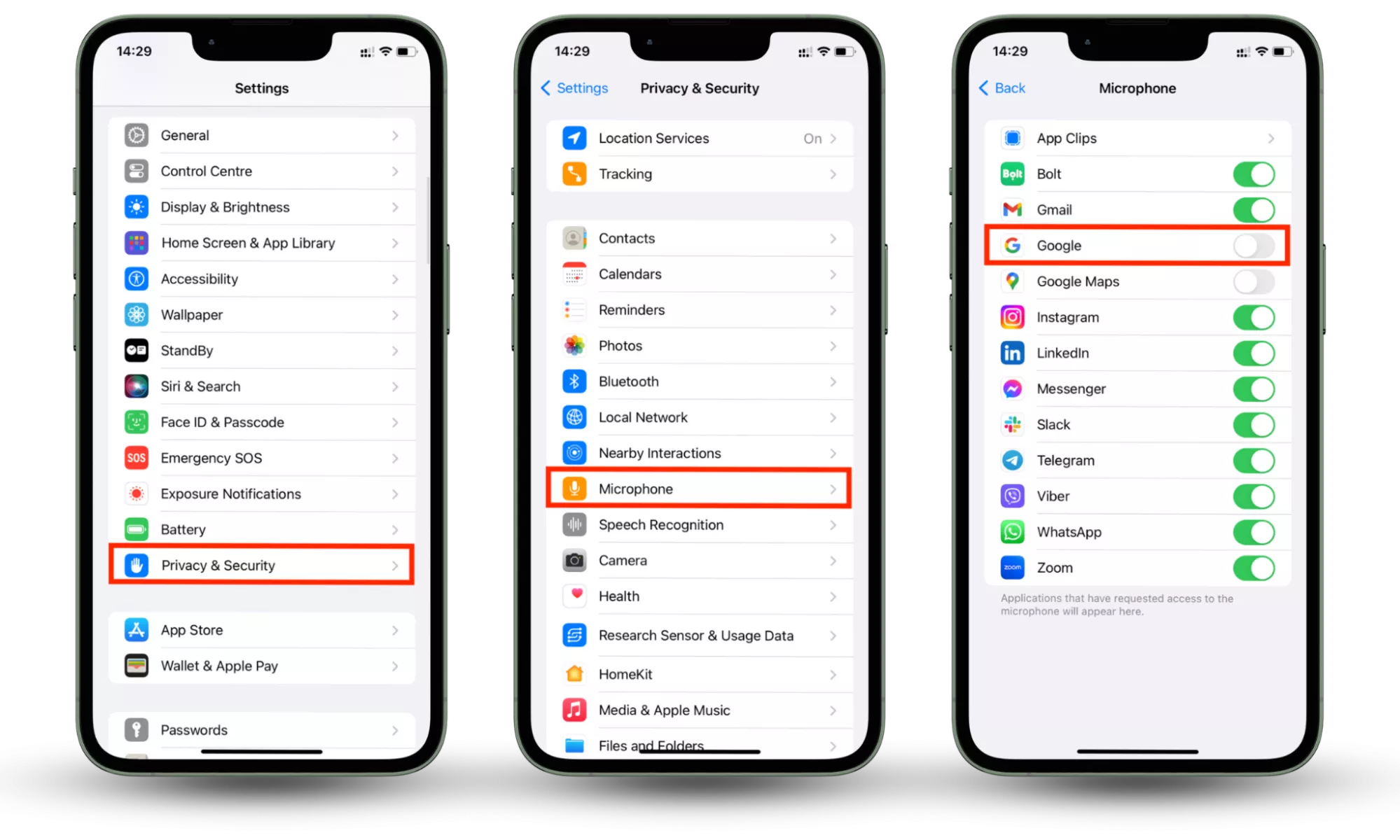 If Your Phone Is Being Tracked Or Monitored, block app permissions on an iPhone. Go to Settings > Privacy & Security. Choose a category of permissions, like Camera or Microphone. If Your Phone Is Being Tracked Or Monitored, block app permissions on an iPhone. Go to Settings > Privacy & Security. Choose a category of permissions, like Camera or Microphone.