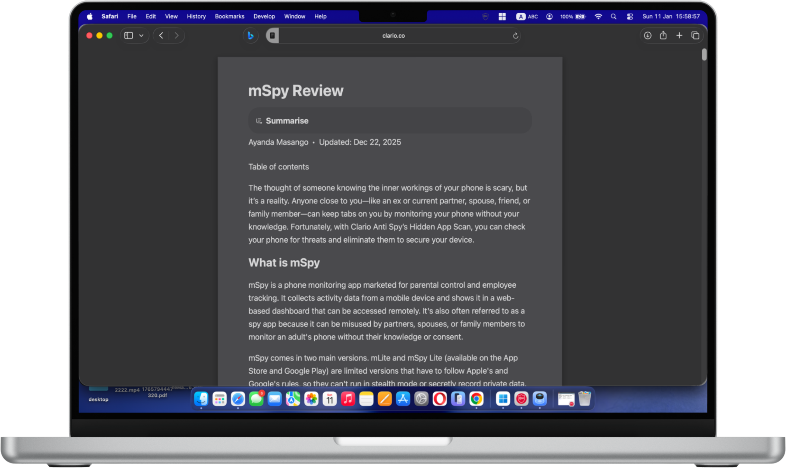 Website displayed in Safari Reader mode showing a simplified, ad-free reading layout Website displayed in Safari Reader mode showing a simplified, ad-free reading layout