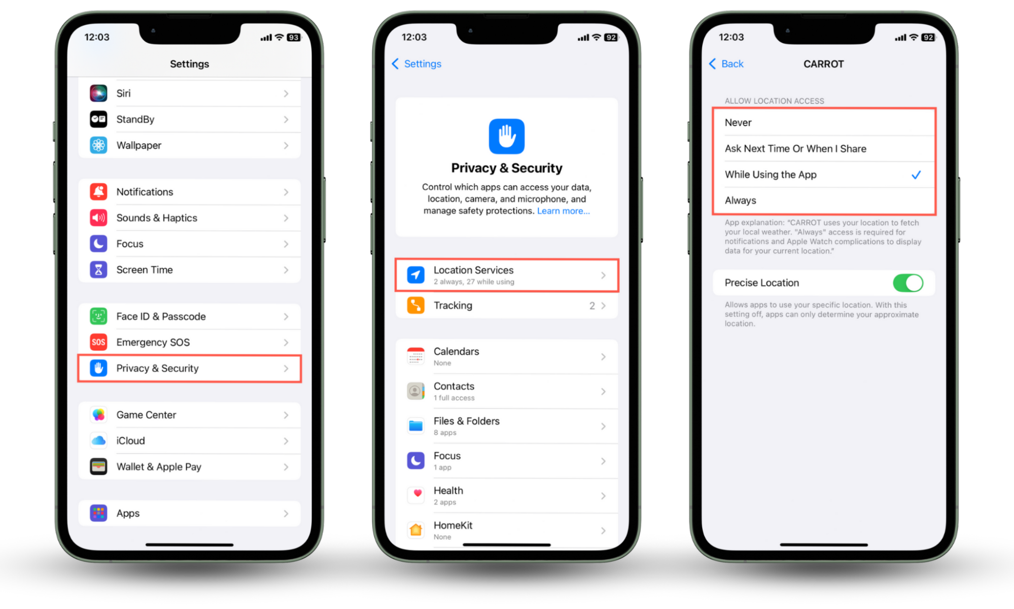 These Settings app screenshots show how to manage location access to installed apps if you see the blue location icon on iPhone. These Settings app screenshots show how to manage location access to installed apps if you see the blue location icon on iPhone.