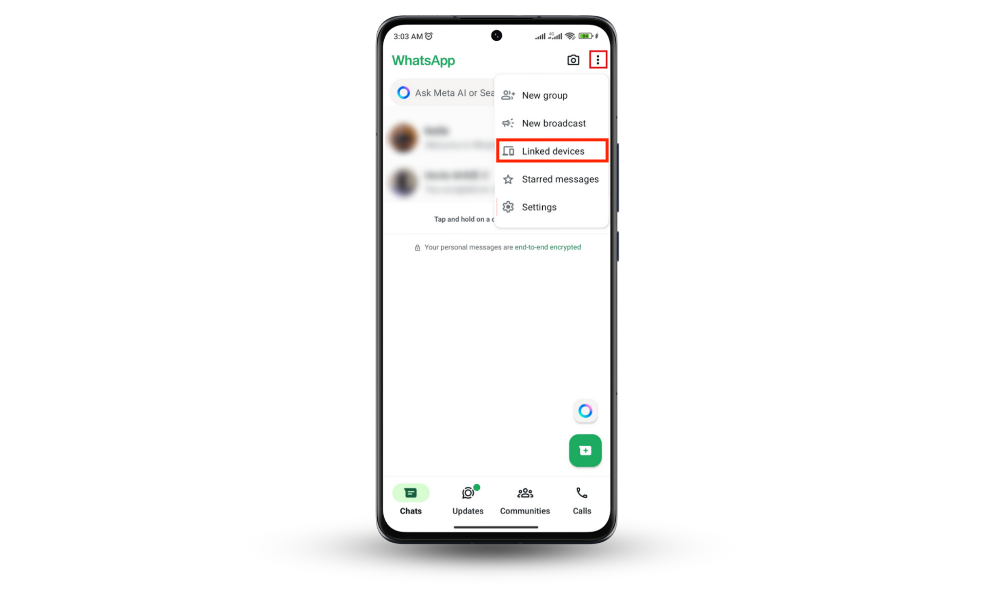 If someone is spying on your WhatsApp, sign out of the sessions from devices you do not recognize. On an Android phone, tap the three vertical dots and select Linked Devices. Choose a device and tap Log Out. If someone is spying on your WhatsApp, sign out of the sessions from devices you do not recognize. On an Android phone, tap the three vertical dots and select Linked Devices. Choose a device and tap Log Out.