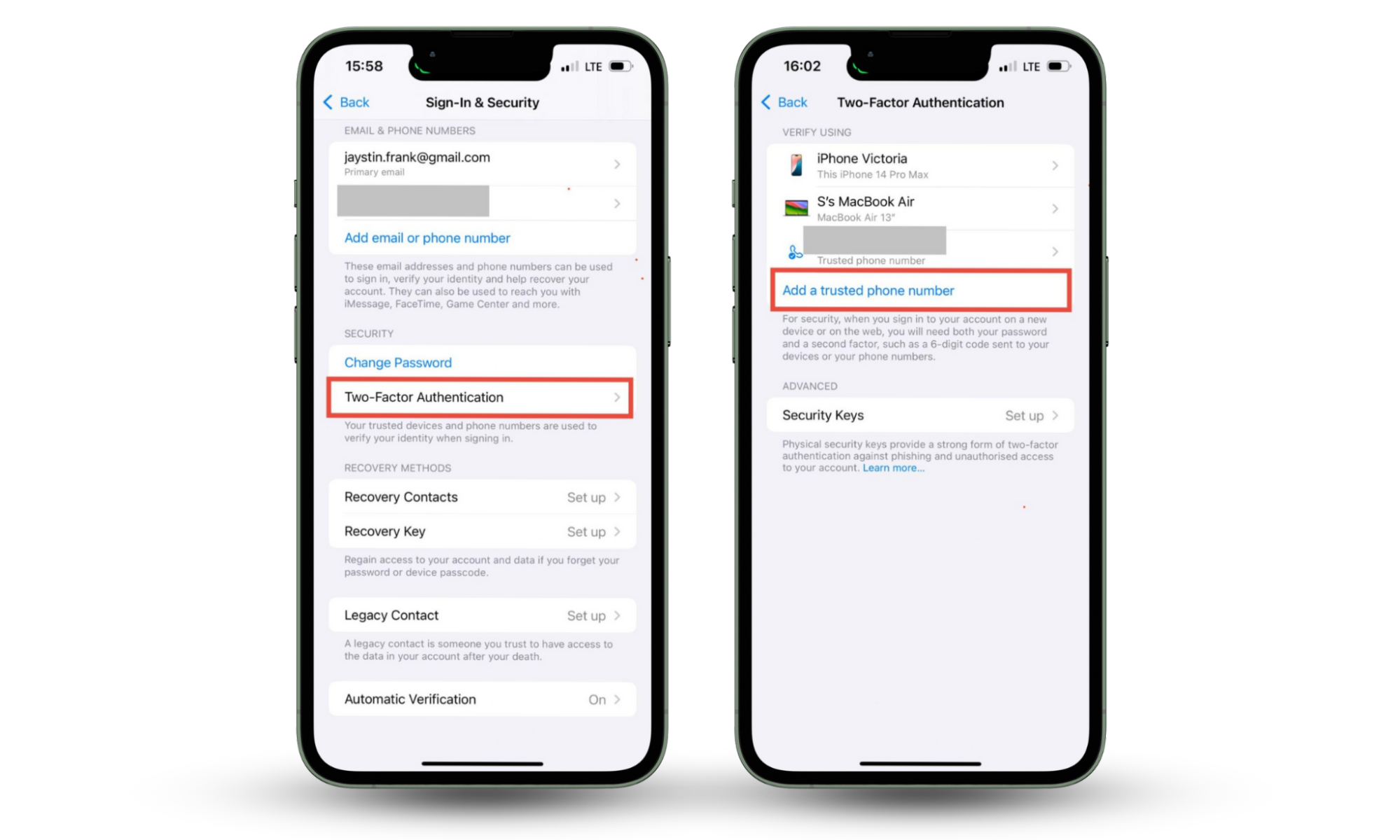 Open Sign-In & Security settings. The Two-Factor Authentication and Add a trusted phone number are highlighted. Use Clario Anti Spy if you're worried about a hack into your iMessages. Open Sign-In & Security settings. The Two-Factor Authentication and Add a trusted phone number are highlighted. Use Clario Anti Spy if you're worried about a hack into your iMessages.