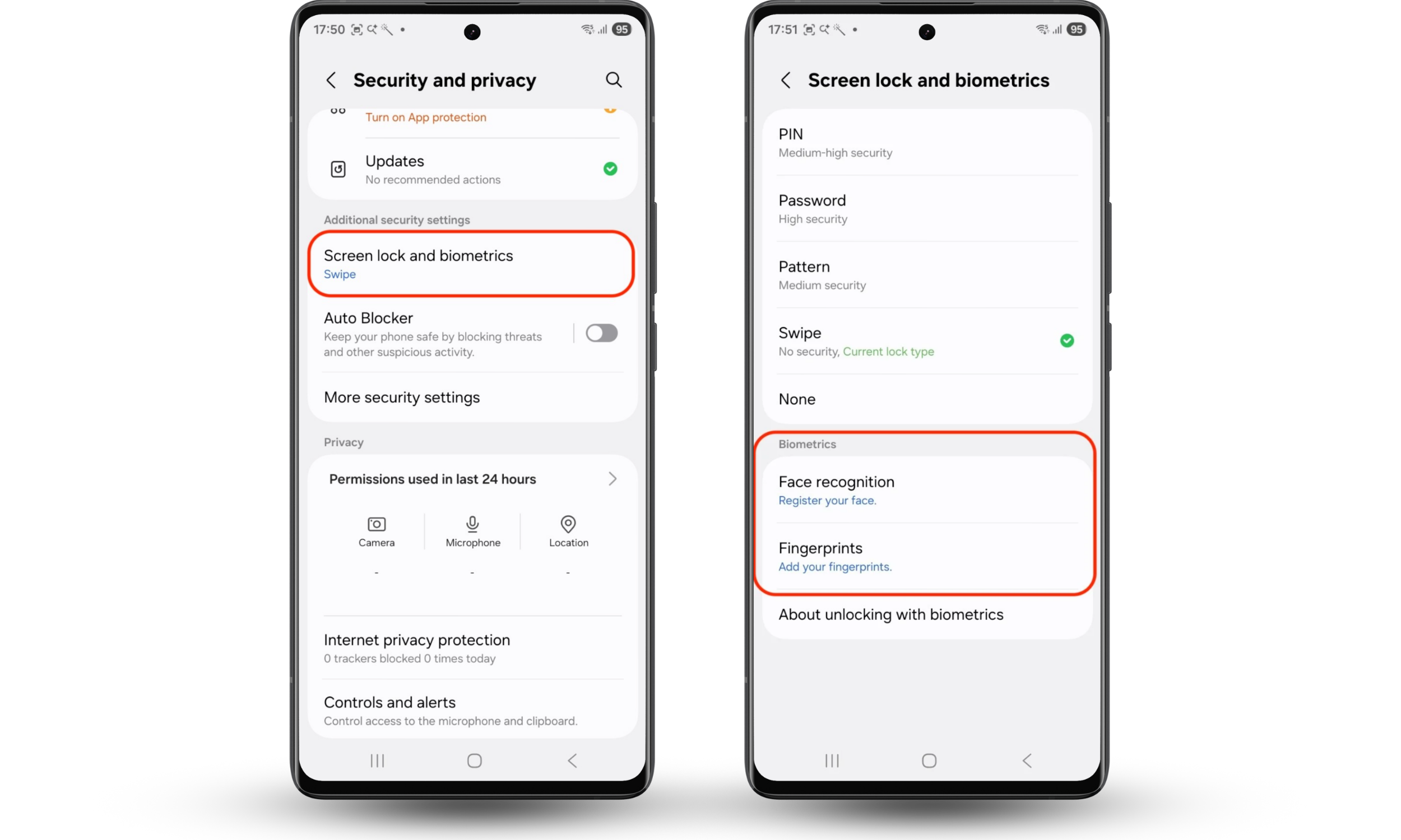 To enable biometric security on Android, open Screen lock and biometrics settings and set up fingerprint or face recognition for quick and secure access. To enable biometric security on Android, open Screen lock and biometrics settings and set up fingerprint or face recognition for quick and secure access.