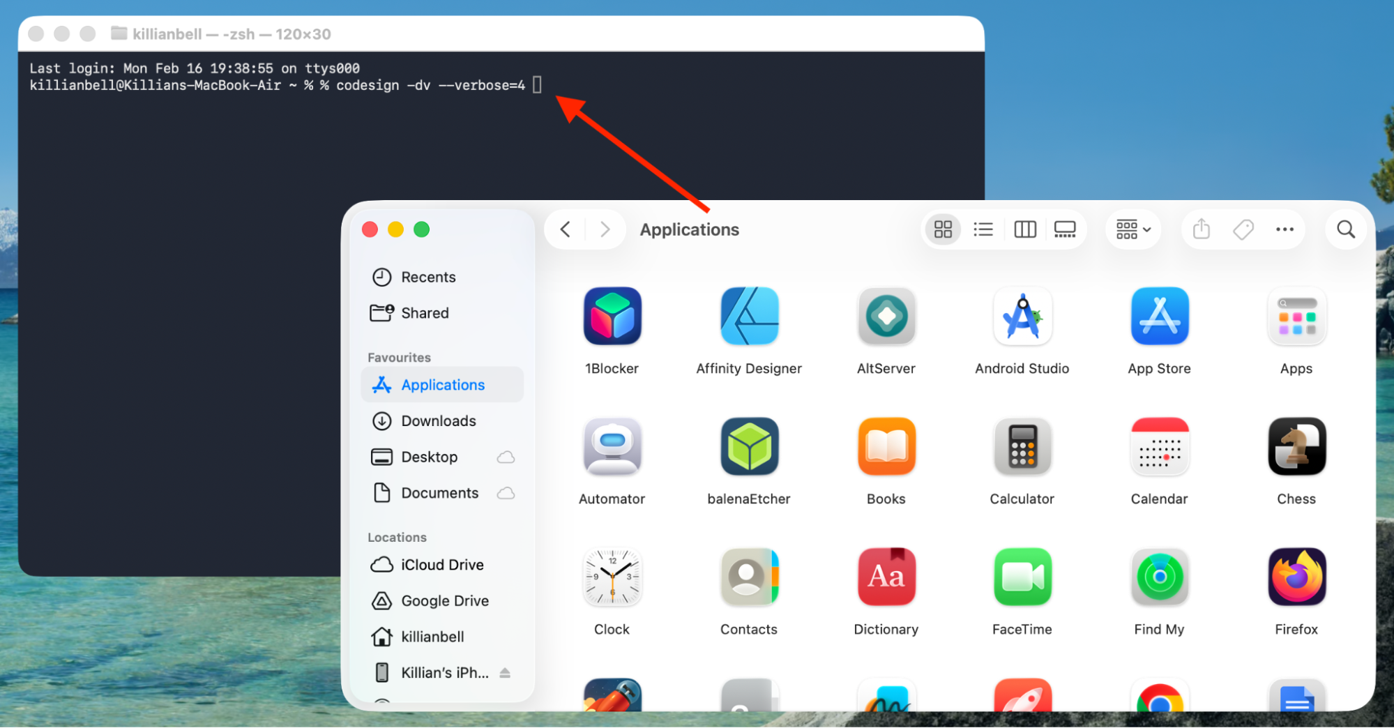 The Terminal app and Applications folder on Mac. After entering the command to verify an app’s digital signature, drag the Kaseya Agent app icon into Terminal, then hit Return to see if Kaseya Agent is spyware. The Terminal app and Applications folder on Mac. After entering the command to verify an app’s digital signature, drag the Kaseya Agent app icon into Terminal, then hit Return to see if Kaseya Agent is spyware.