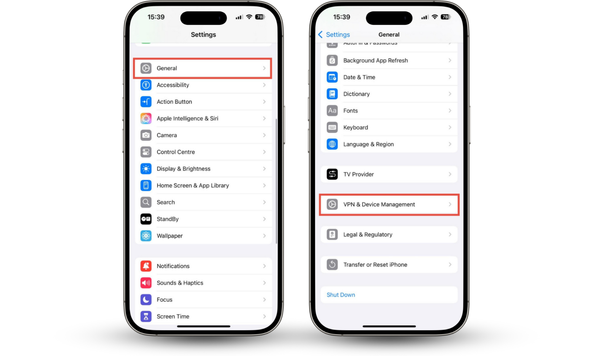 Settings on an iPhone, showing how to access and remove configuration profiles. You may need to do this to cancel tracking on your phone. Settings on an iPhone, showing how to access and remove configuration profiles. You may need to do this to cancel tracking on your phone.