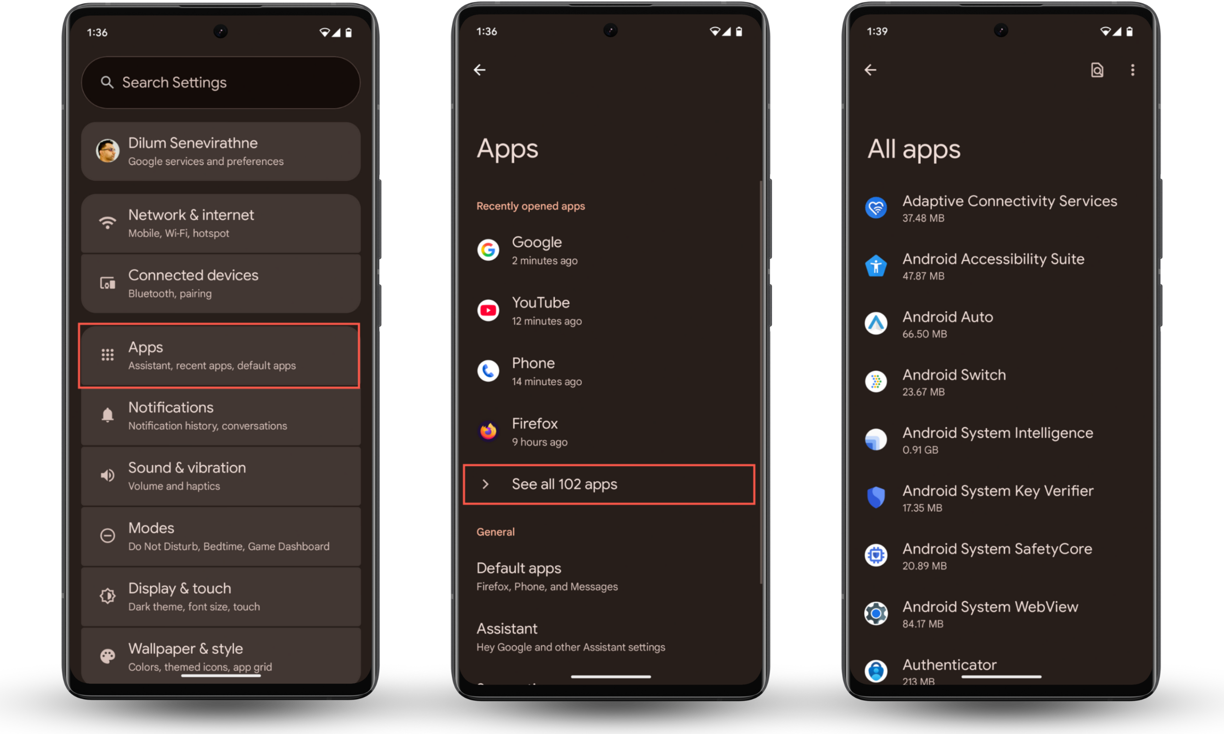 The Manage apps section of the Settings app on Android. Here, you'll see a list of all installed apps, so if you want to know how to detect WebWatcher on Android, check this list to see if the app is present. The Manage apps section of the Settings app on Android. Here, you'll see a list of all installed apps, so if you want to know how to detect WebWatcher on Android, check this list to see if the app is present.