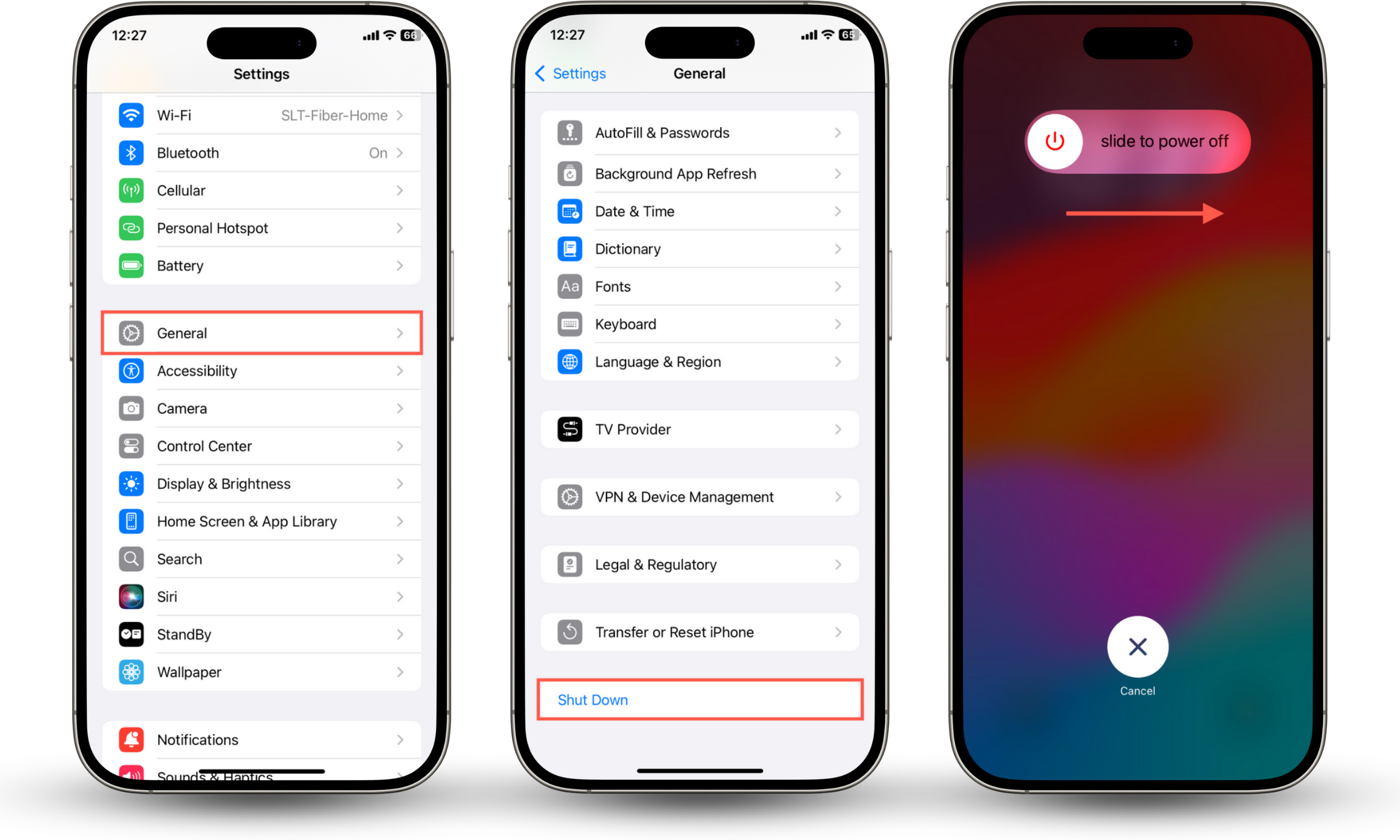 These iOS screenshots shows how to turn off and restart the system software so that you can remove the green dot on iPhone. These iOS screenshots shows how to turn off and restart the system software so that you can remove the green dot on iPhone.