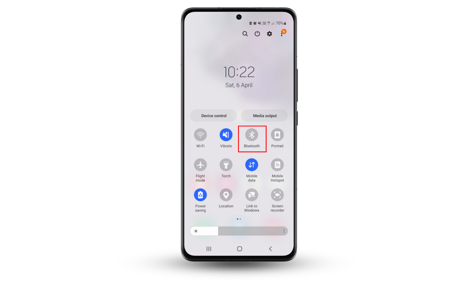 Someone Can Track your Phone Without SIM, to prevent it disable Bluetooth on your Android. Scroll down from the top of the screen twice. Tap the Bluetooth symbol to turn it grey. Someone Can Track your Phone Without SIM, to prevent it disable Bluetooth on your Android. Scroll down from the top of the screen twice. Tap the Bluetooth symbol to turn it grey.