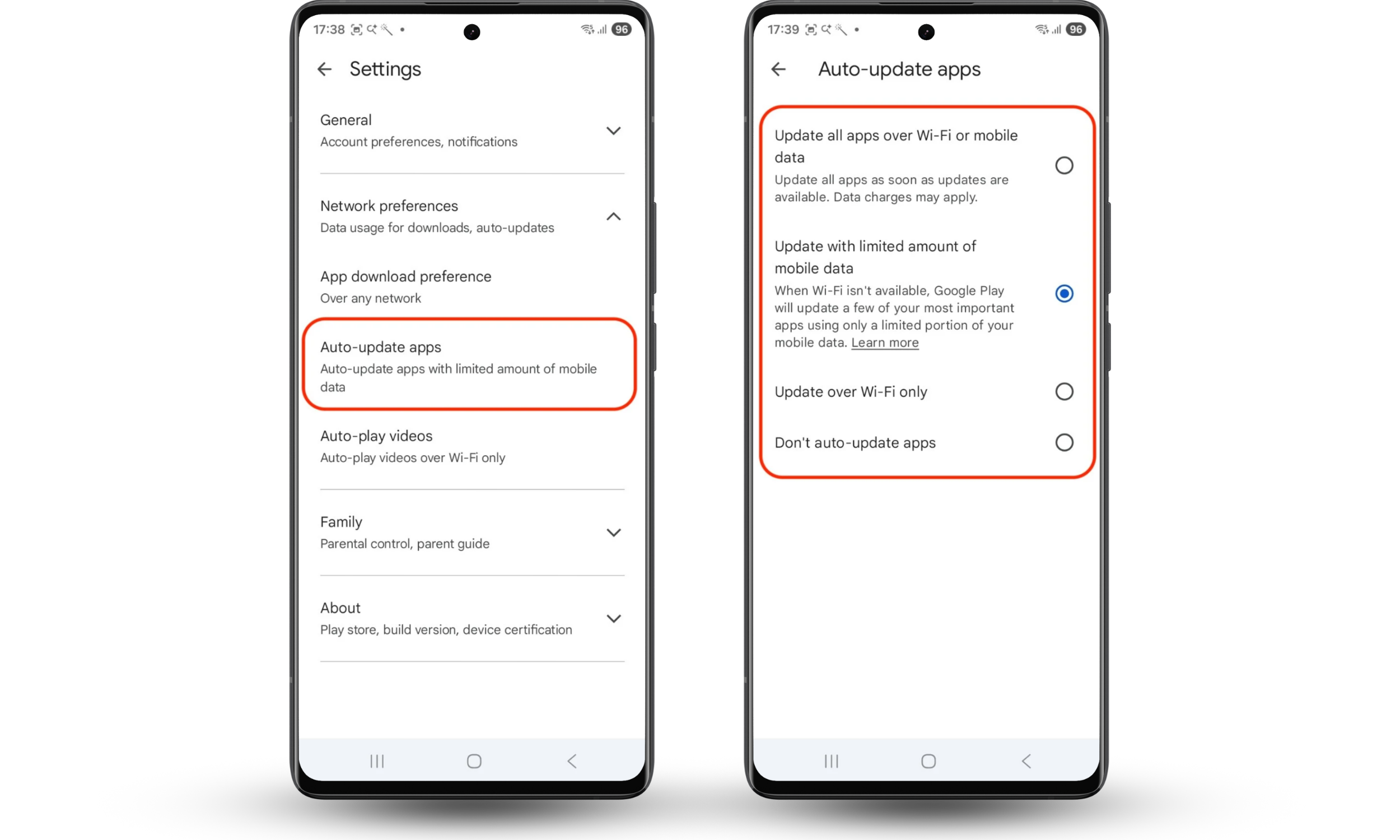 To enable automatic app updates on Android, select Auto-update apps in Play Store settings and choose your preferred network option. To enable automatic app updates on Android, select Auto-update apps in Play Store settings and choose your preferred network option.