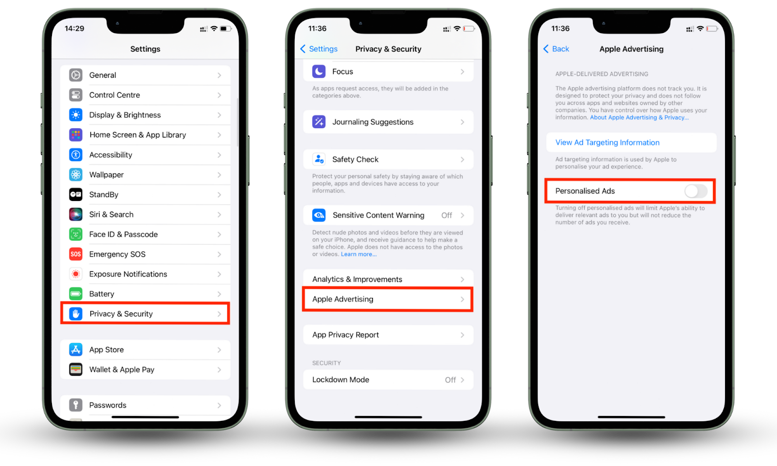 Someone Can Track your Phone Without your SIM. This is why you need to block personalized ads on your iPhone. Go to Settings, Privacy & Security, Apple Advertising. Toggle the switch off next to the Personalized Ads. Someone Can Track your Phone Without your SIM. This is why you need to block personalized ads on your iPhone. Go to Settings, Privacy & Security, Apple Advertising. Toggle the switch off next to the Personalized Ads.